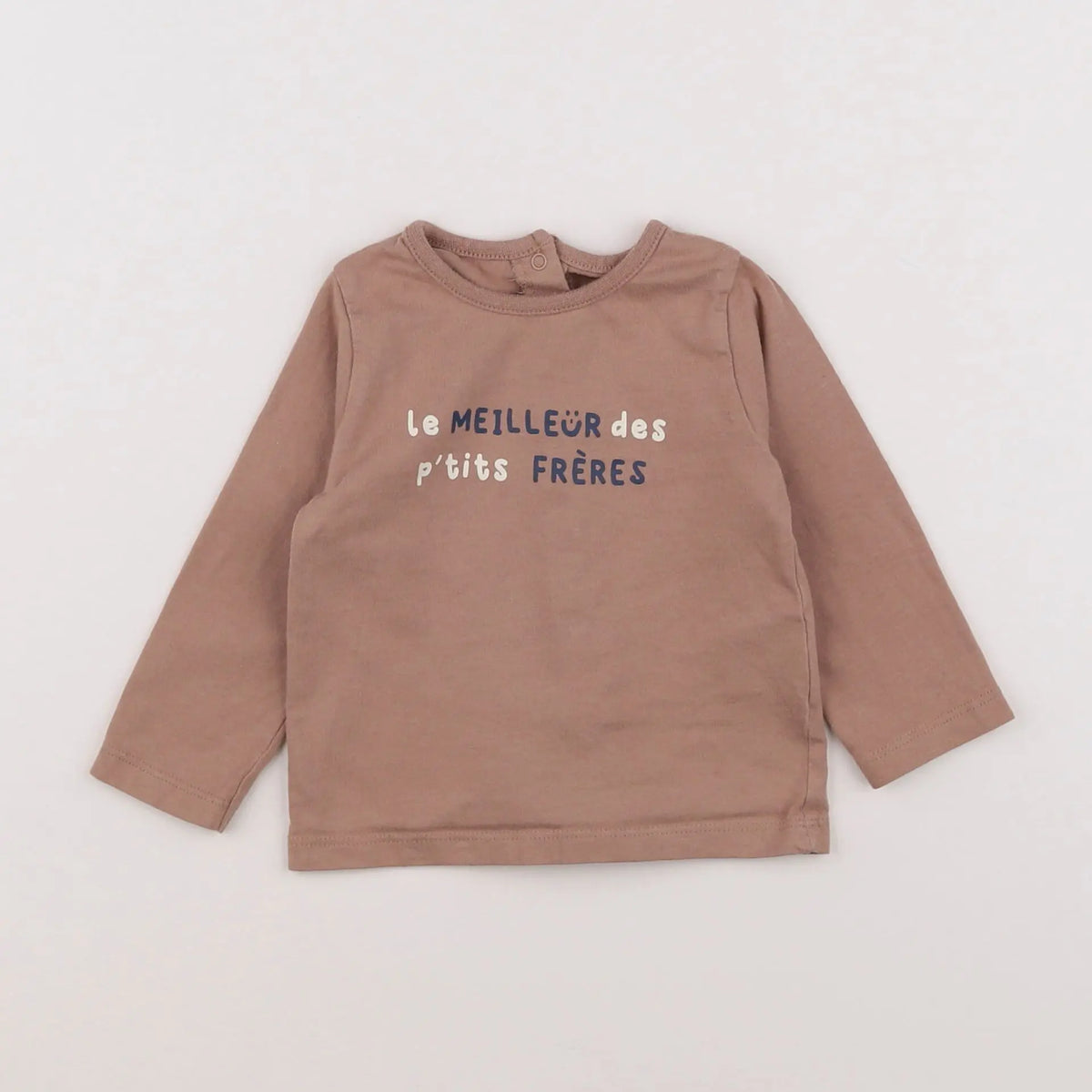 Vertbaudet - tee-shirt marron - 9 mois