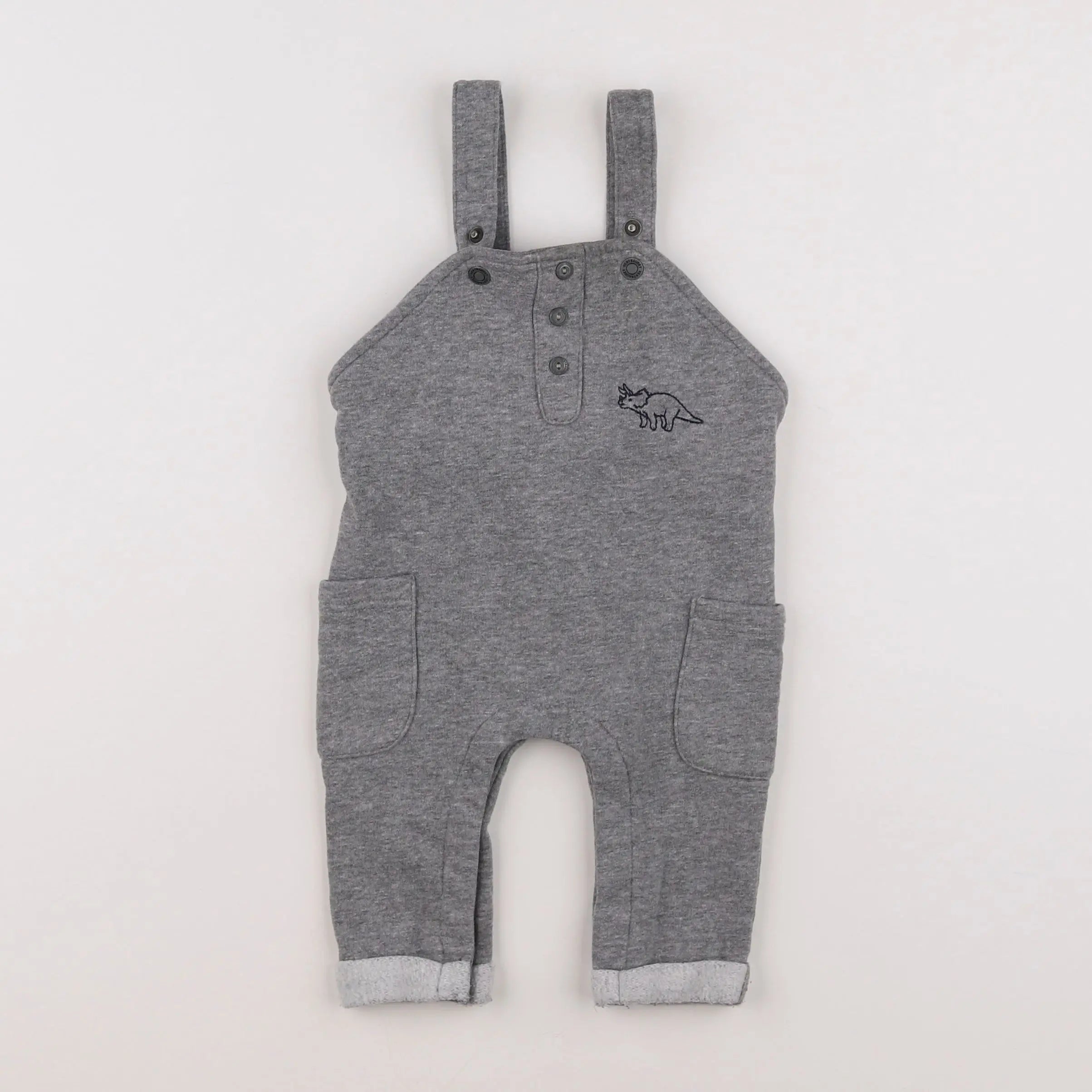 Vertbaudet - salopette gris - 6 mois