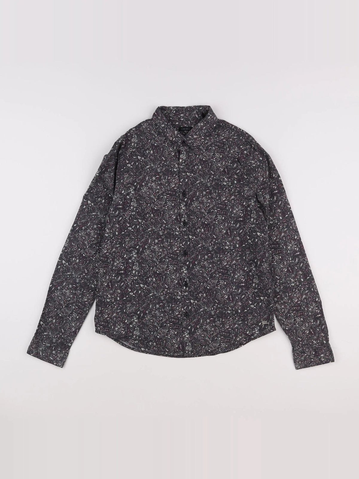 IKKS - chemise gris, rouge - 12 ans