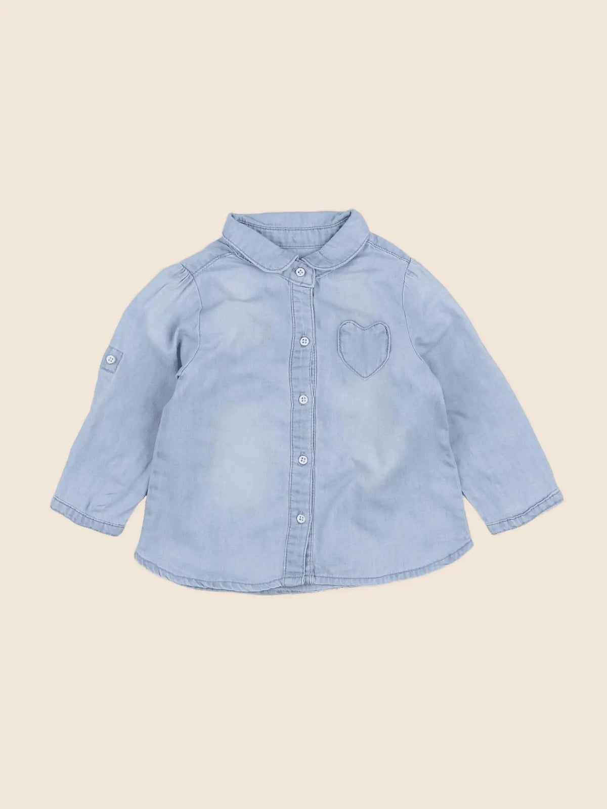 Vertbaudet - blouse bleu - 12 mois
