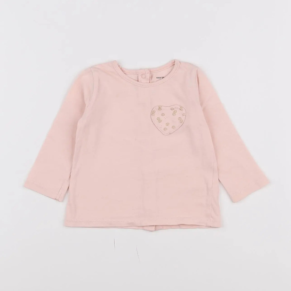 Vertbaudet - tee-shirt rose - 6 mois