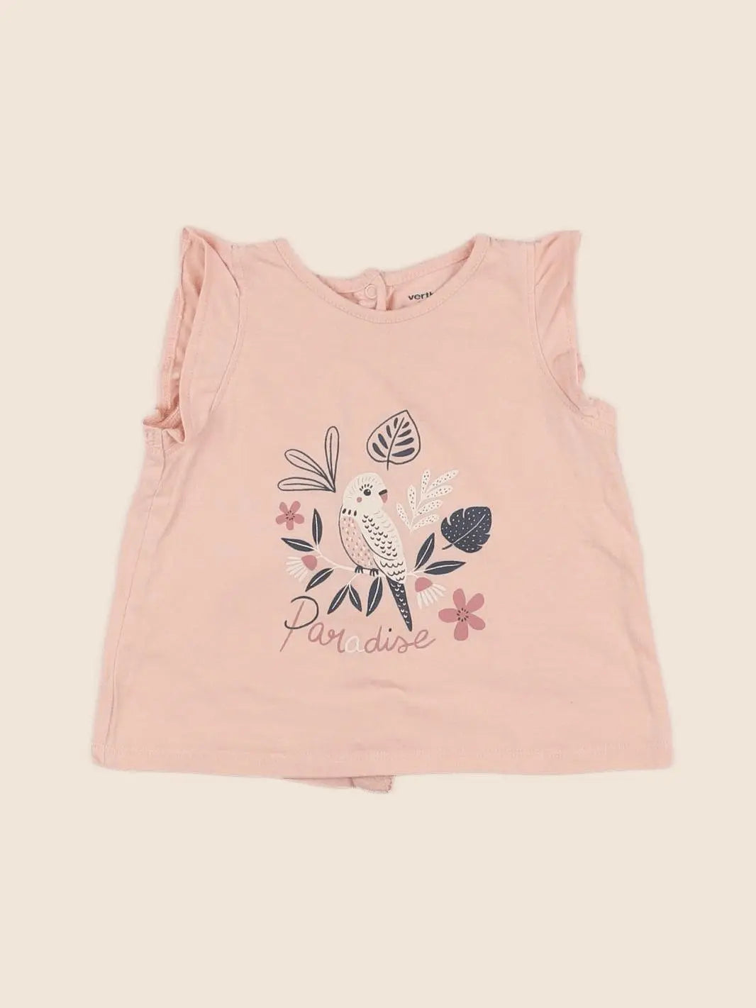 Vertbaudet - tee-shirt rose - 9 mois