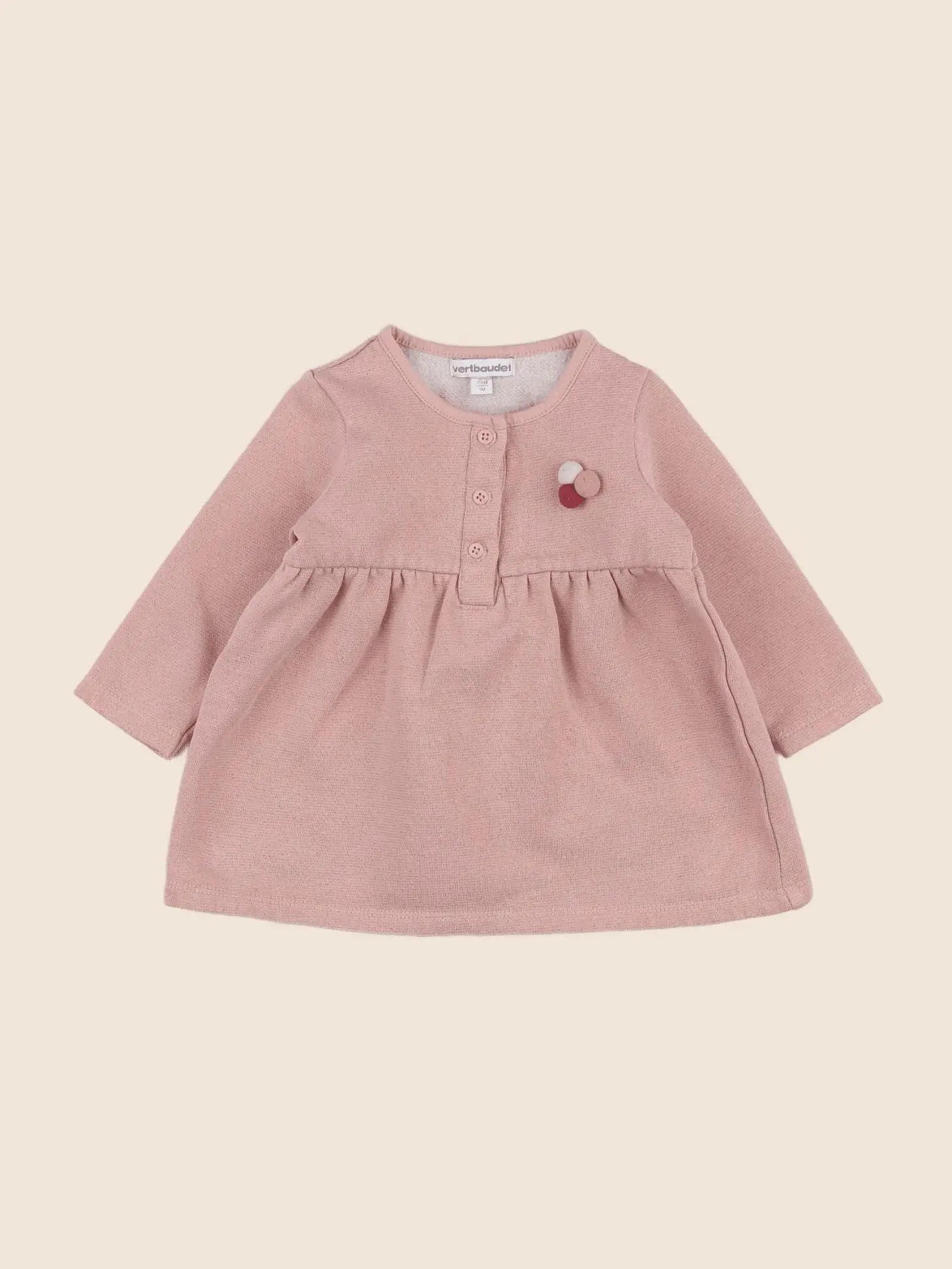 Vertbaudet - robe rose - 9 mois
