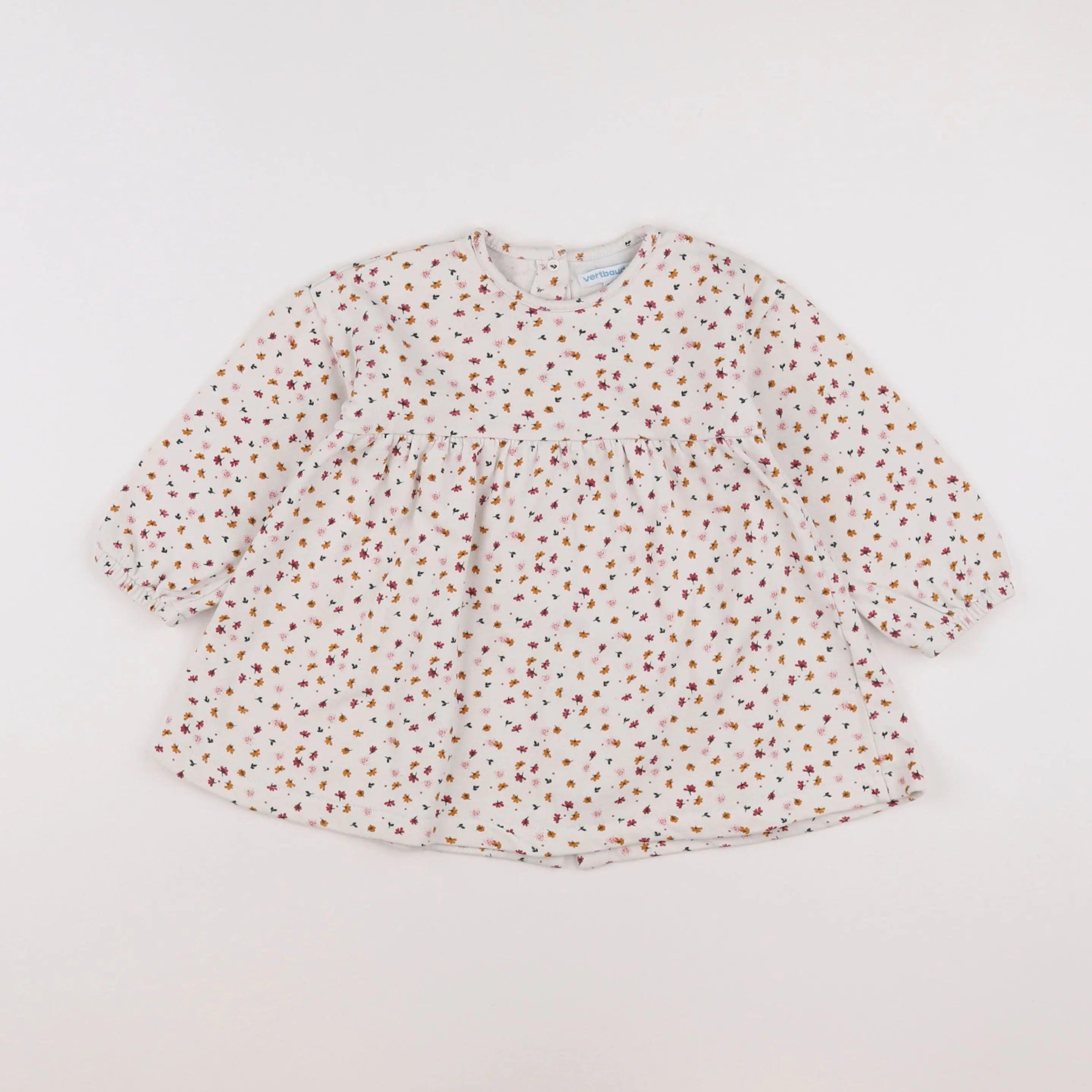 Vertbaudet - robe blanc, multicolore - 2 ans