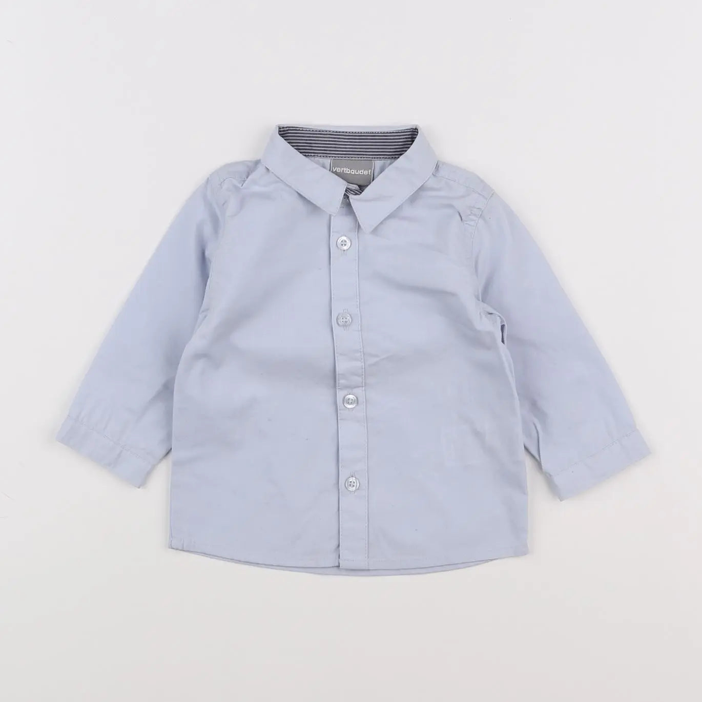 Vertbaudet - chemise bleu - 6 mois