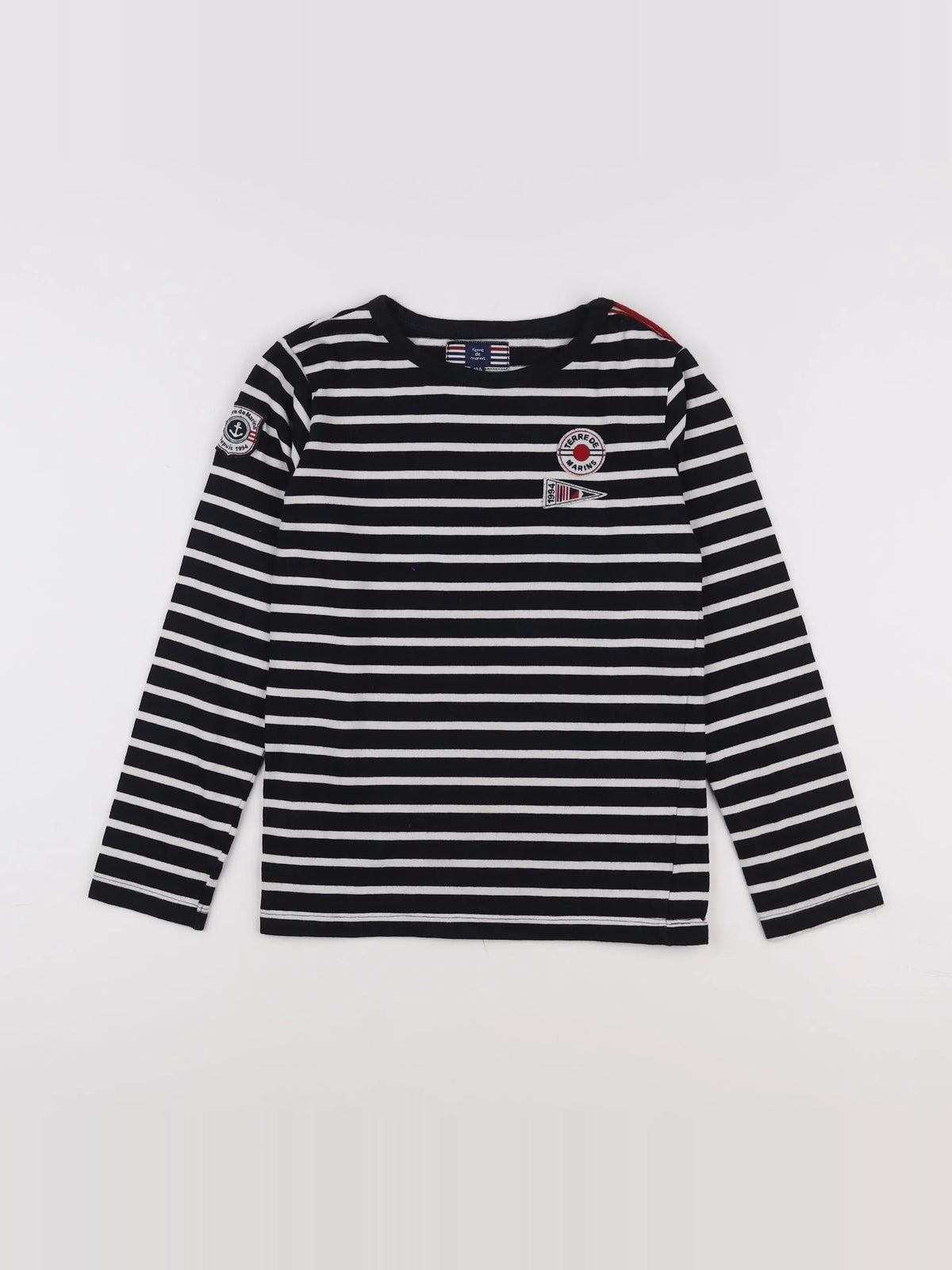 Terre de marins - tee-shirt noir, beige - 10 ans