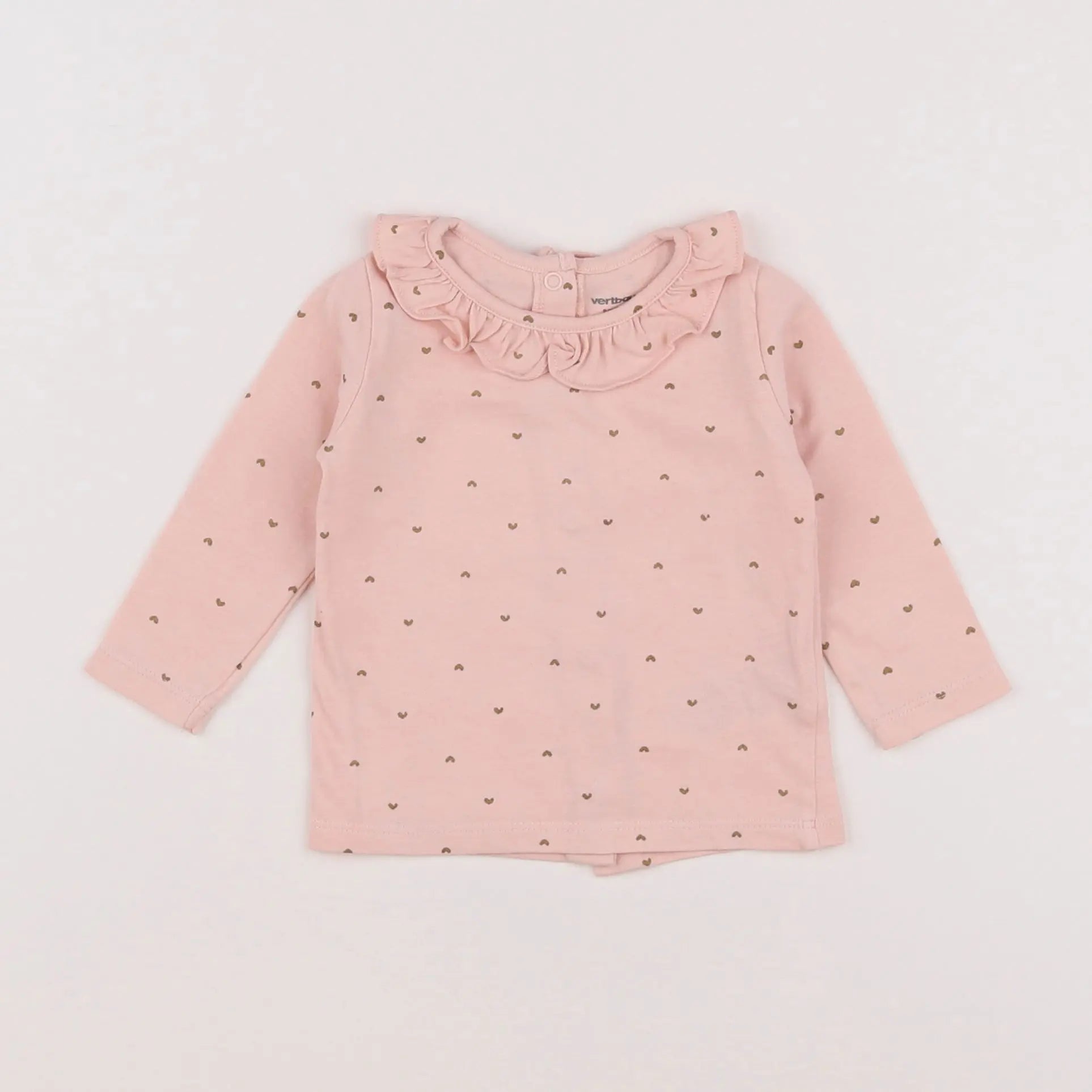 Vertbaudet - tee-shirt rose - 6 mois