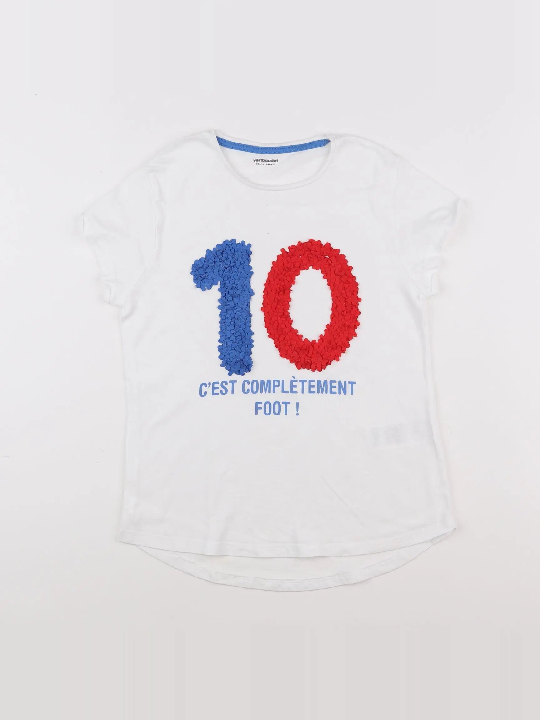 Vertbaudet - tee-shirt blanc - 10 ans