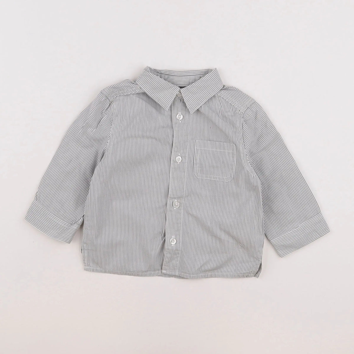 Vertbaudet - chemise gris - 12 mois