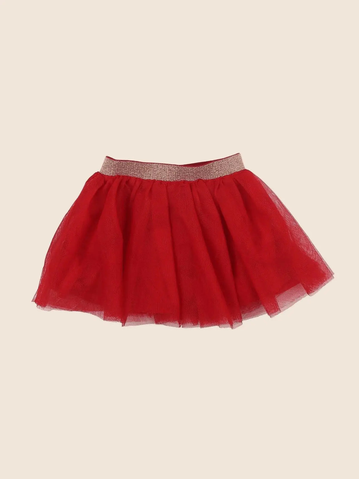 Vertbaudet - jupe rouge, or - 18 mois