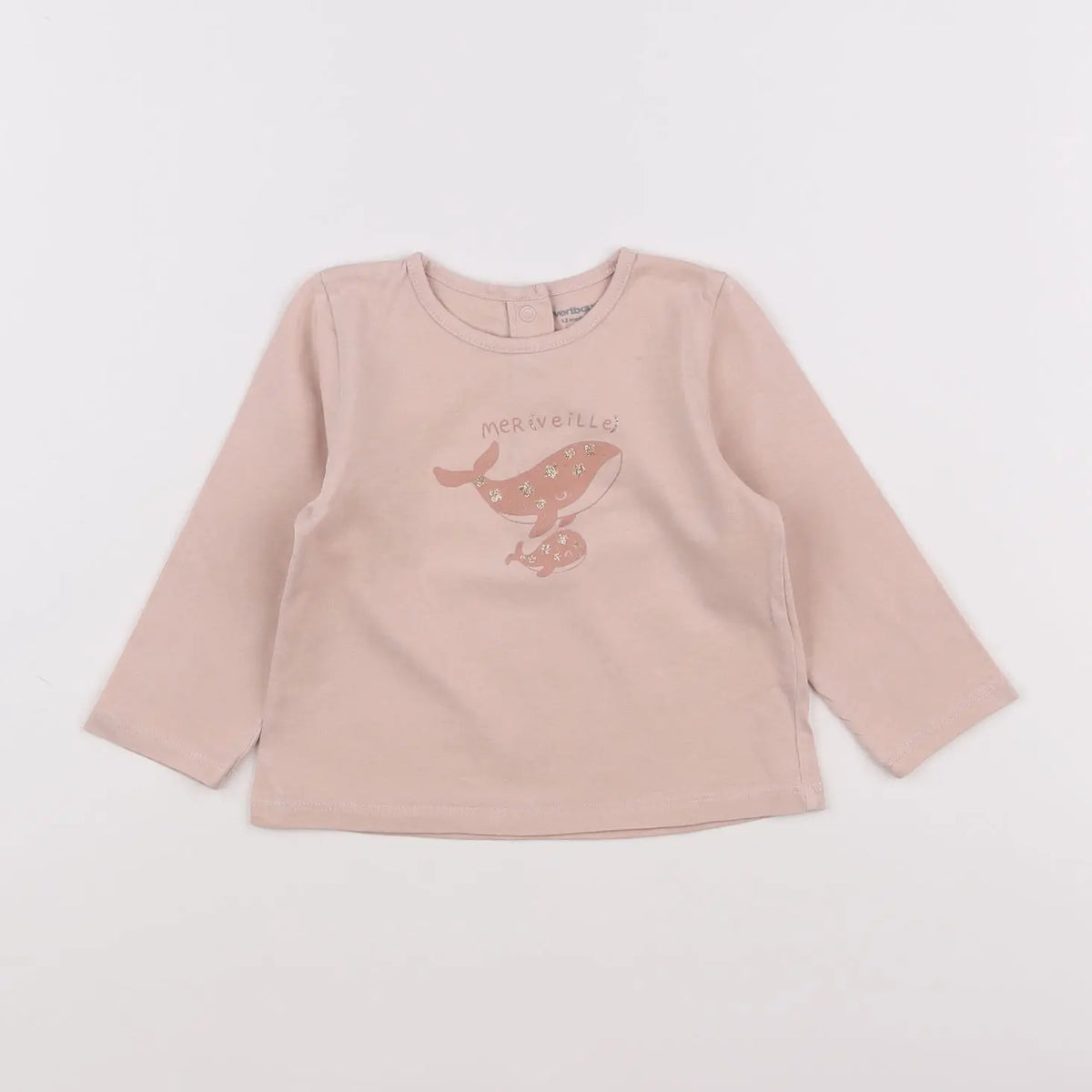 Vertbaudet - tee-shirt rose - 12 mois