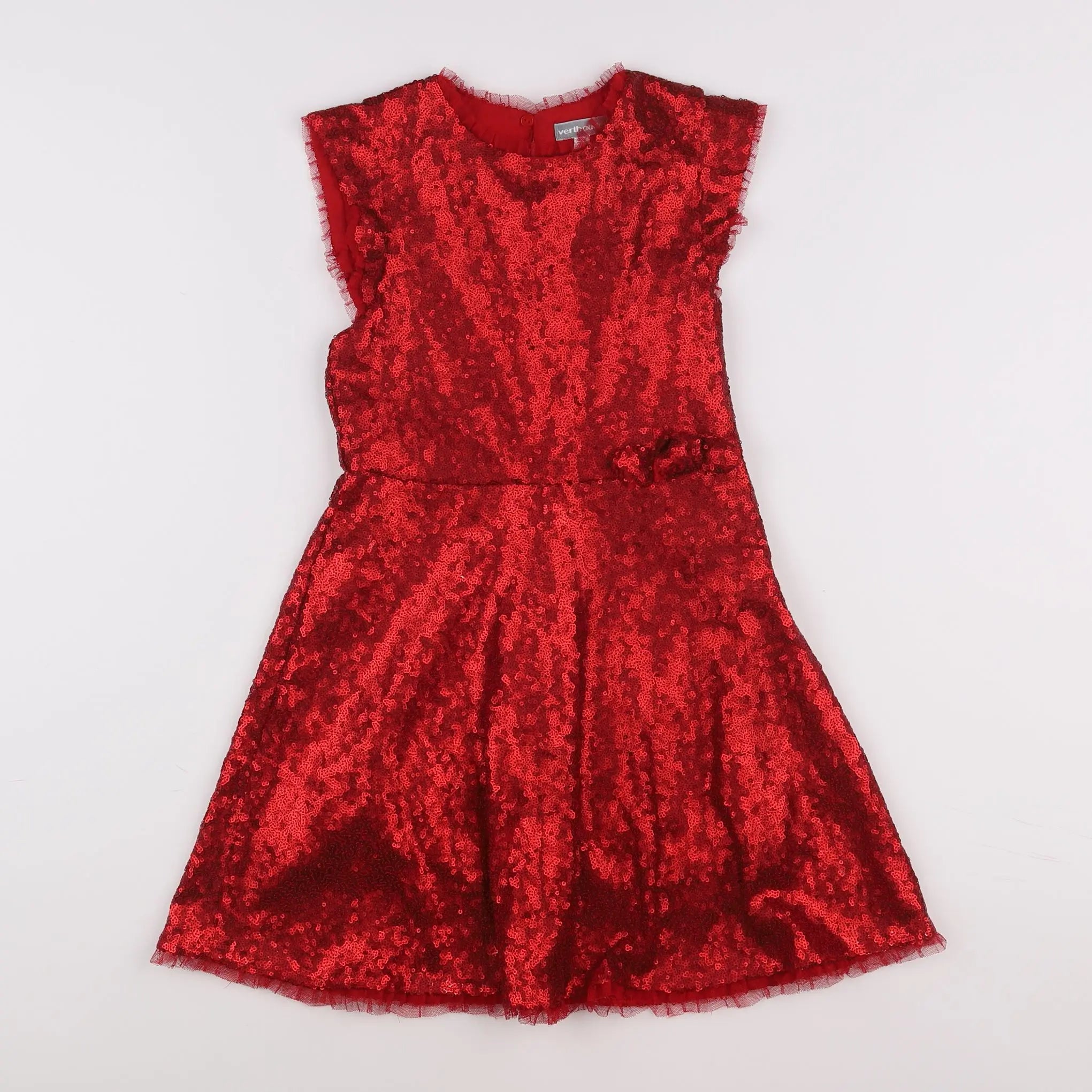 Vertbaudet - robe rouge - 8 ans