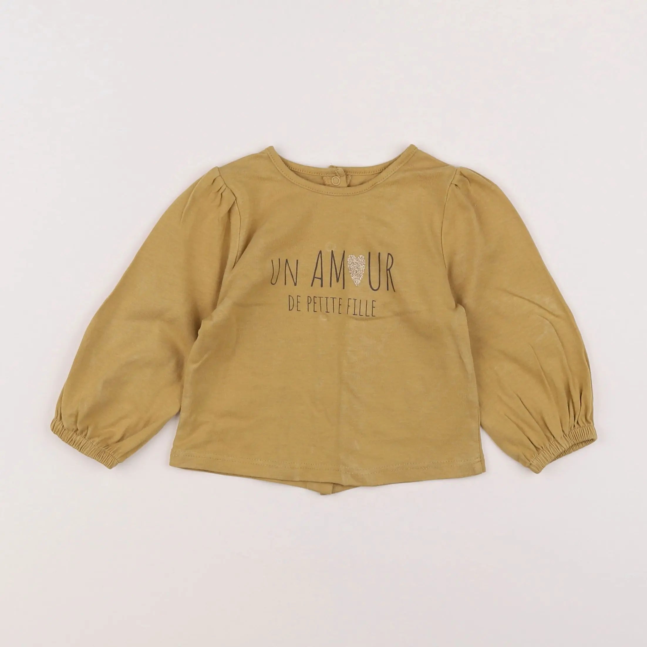 Vertbaudet - tee-shirt jaune - 9 mois
