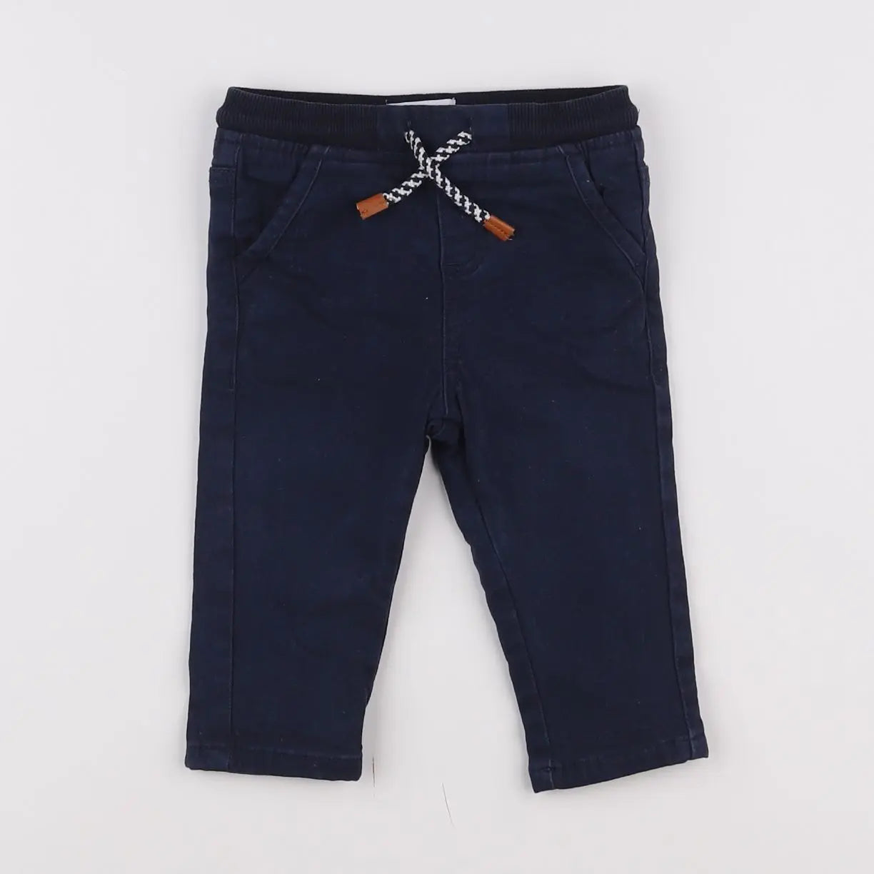 Vertbaudet - pantalon bleu - 9 mois