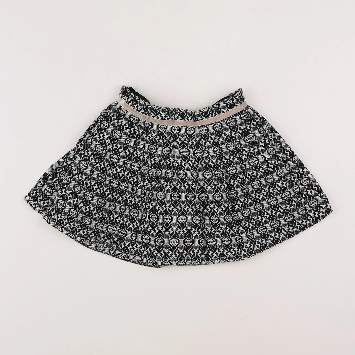 Vertbaudet - jupe blanc, noir - 4 ans