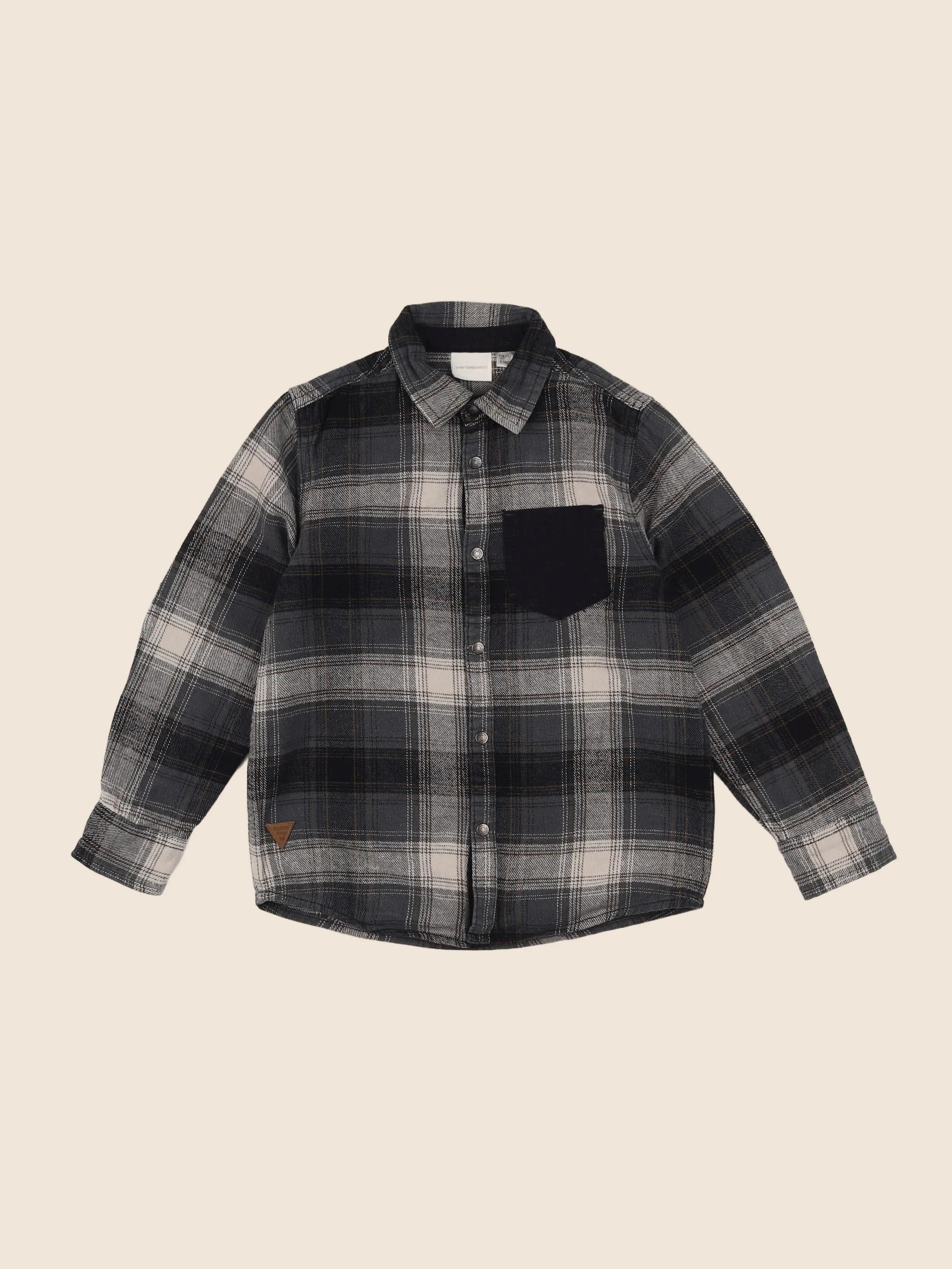 Vertbaudet - chemise gris - 8 ans