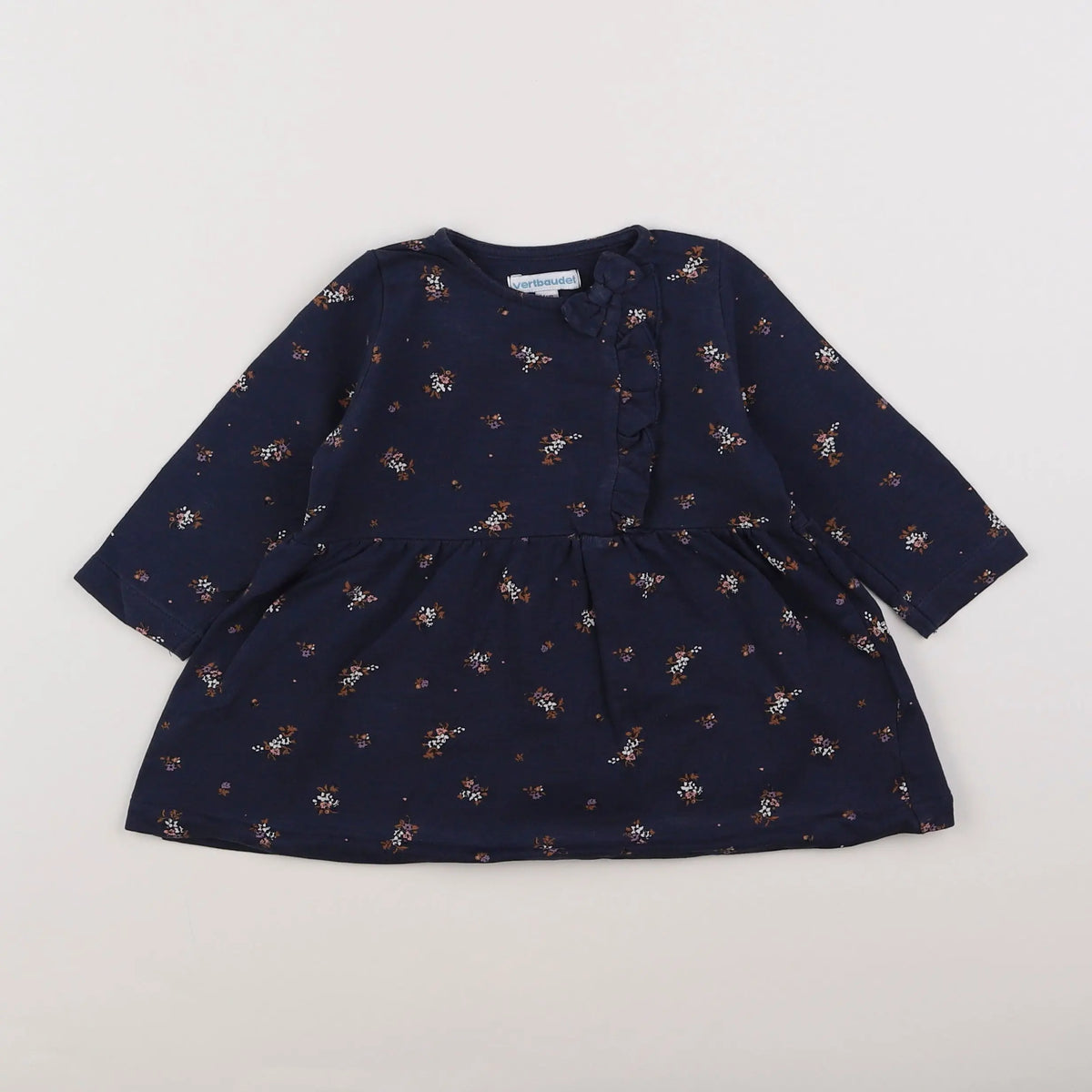 Vertbaudet - robe bleu - 12 mois