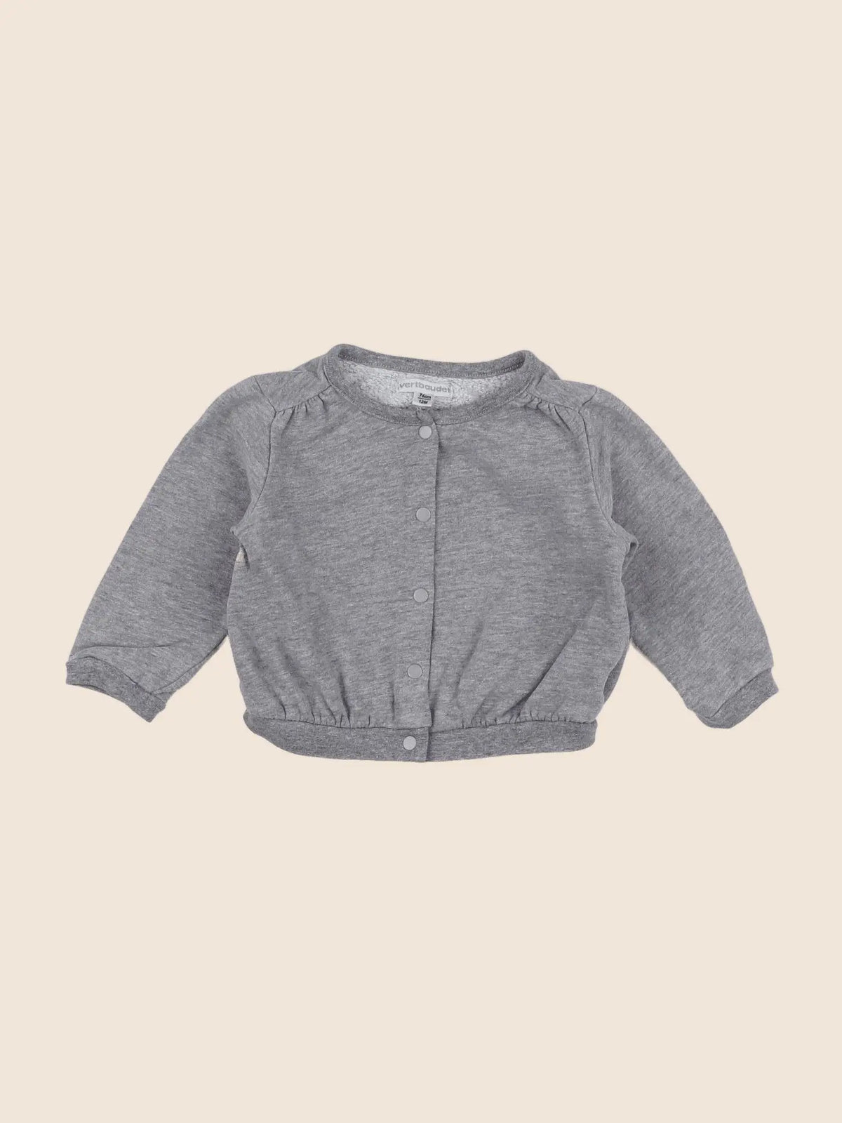 Vertbaudet - tee-shirt gris - 12 mois