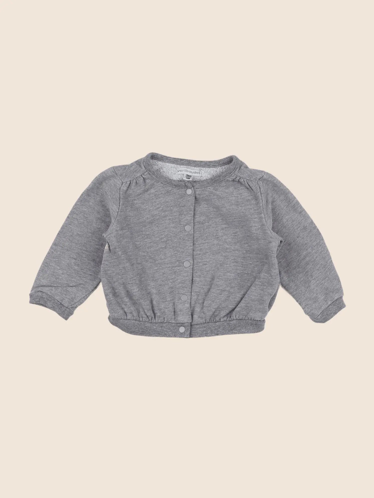 Vertbaudet - tee-shirt gris - 12 mois