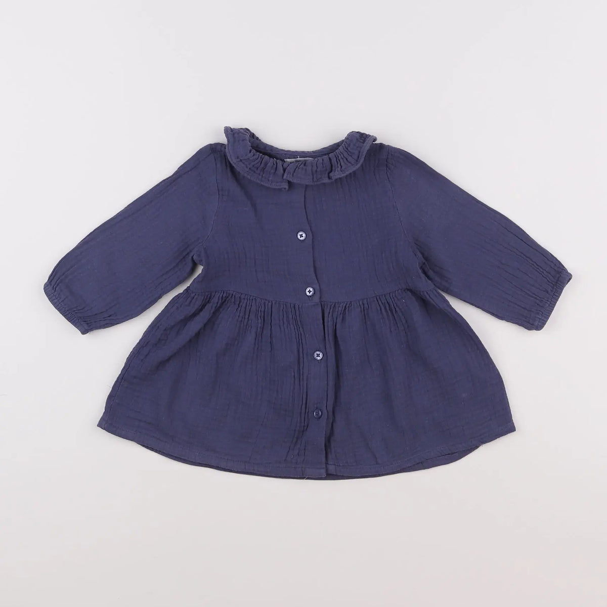 Vertbaudet - robe bleu - 12 mois