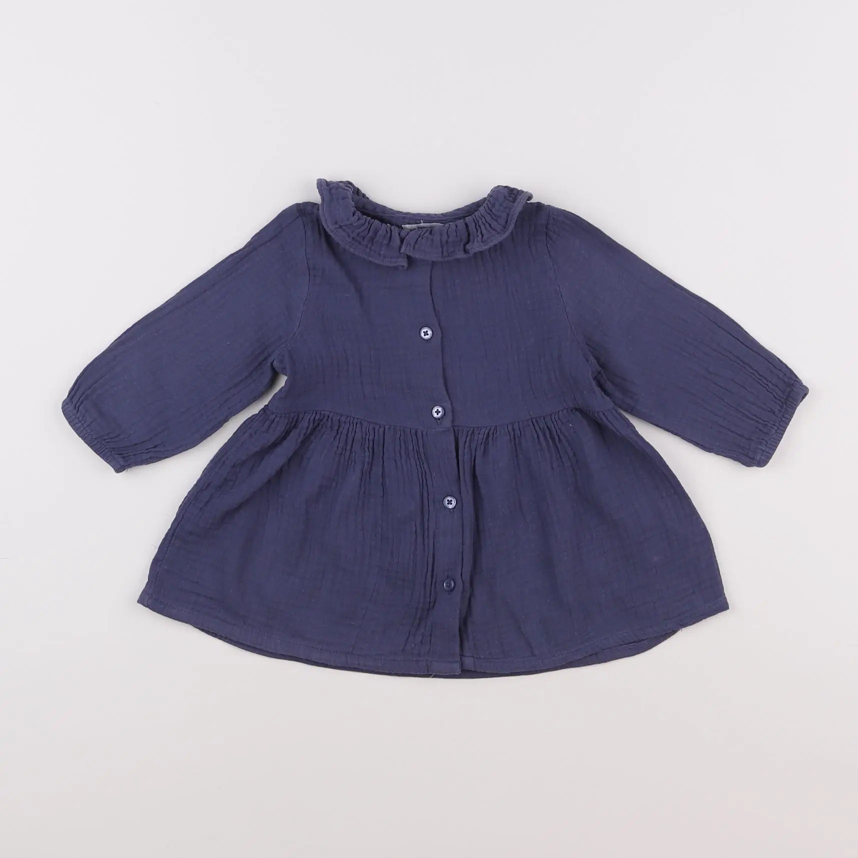 Vertbaudet - robe bleu - 12 mois
