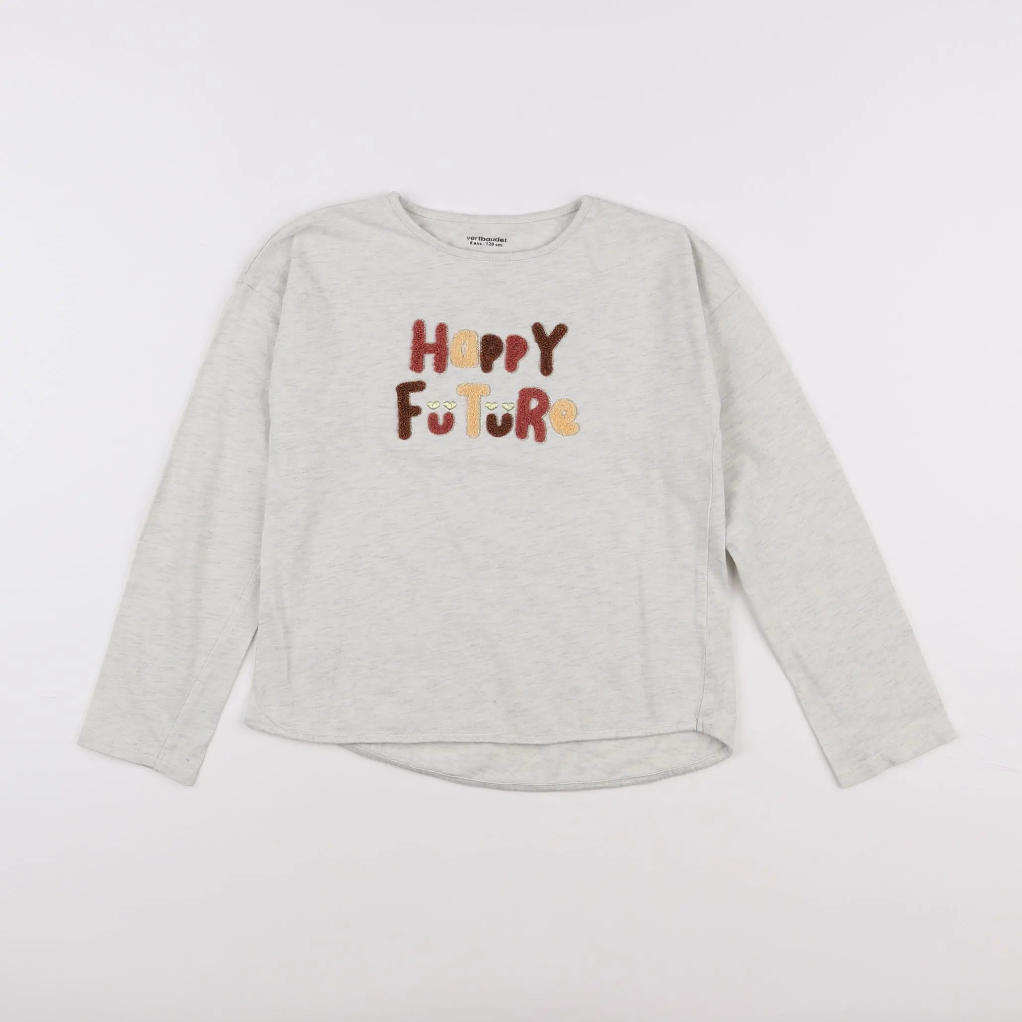 Vertbaudet - tee-shirt gris - 8 ans