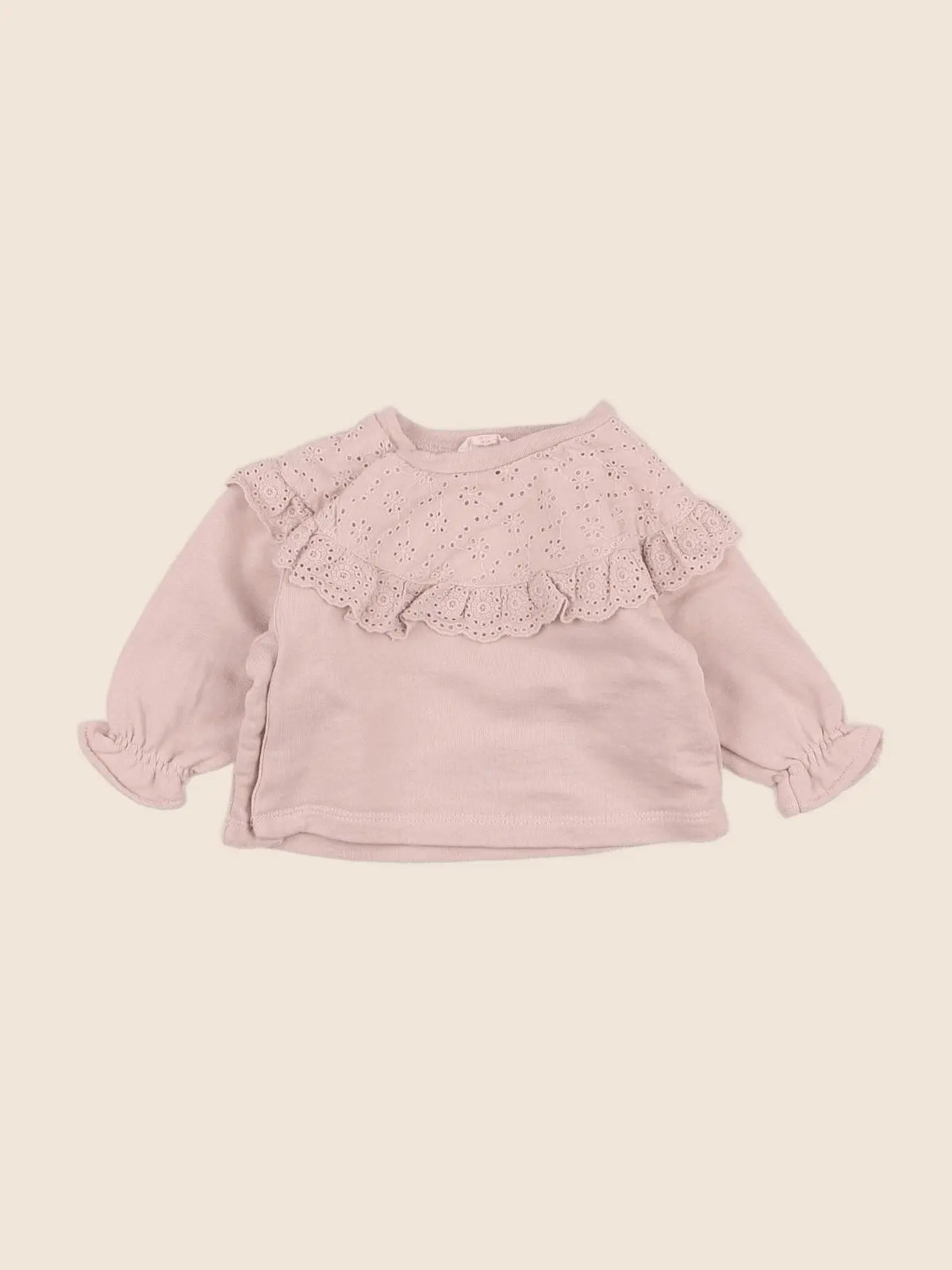 Vertbaudet - sweat rose - 3 mois