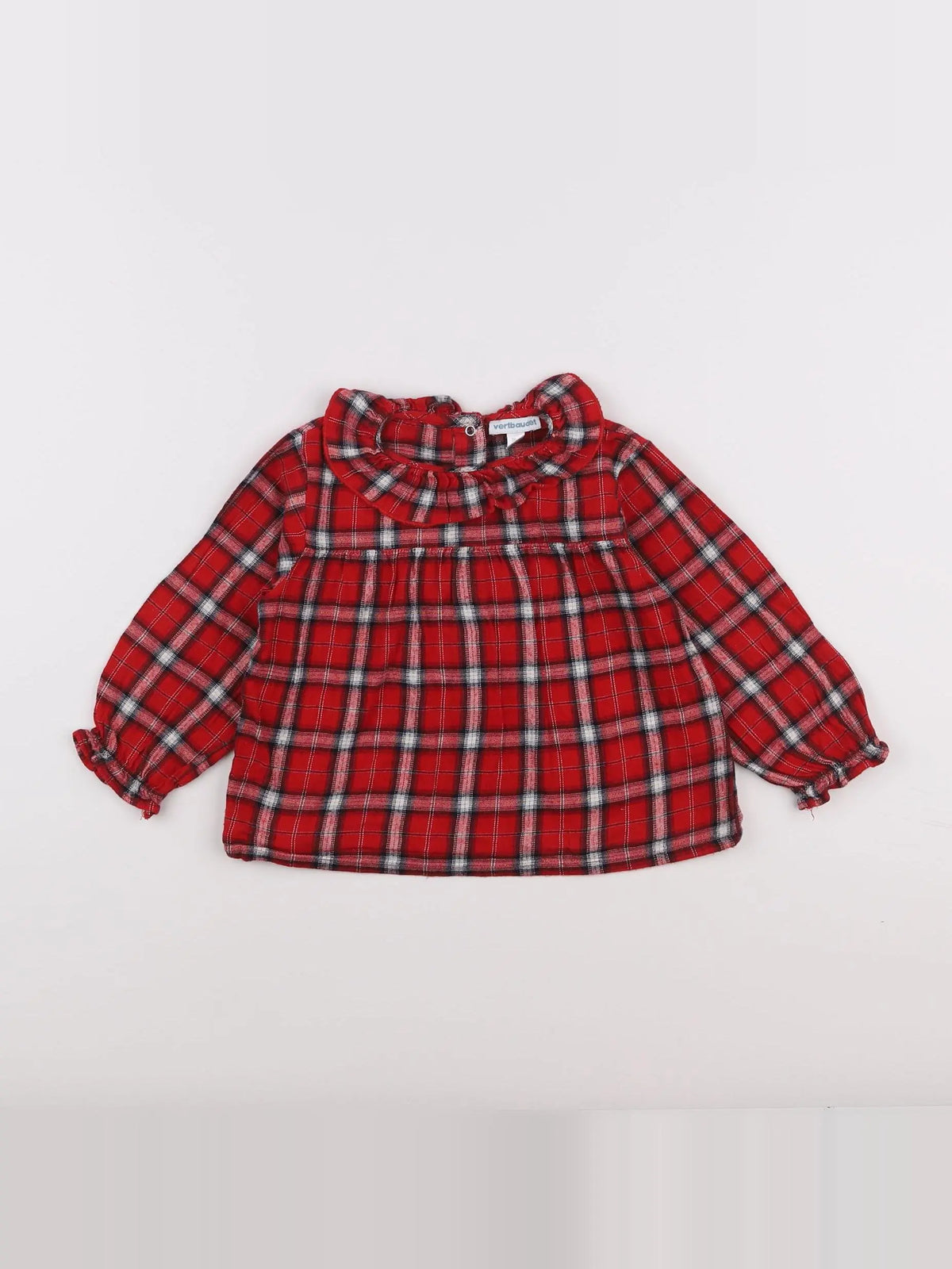 Vertbaudet - blouse rouge - 2 ans