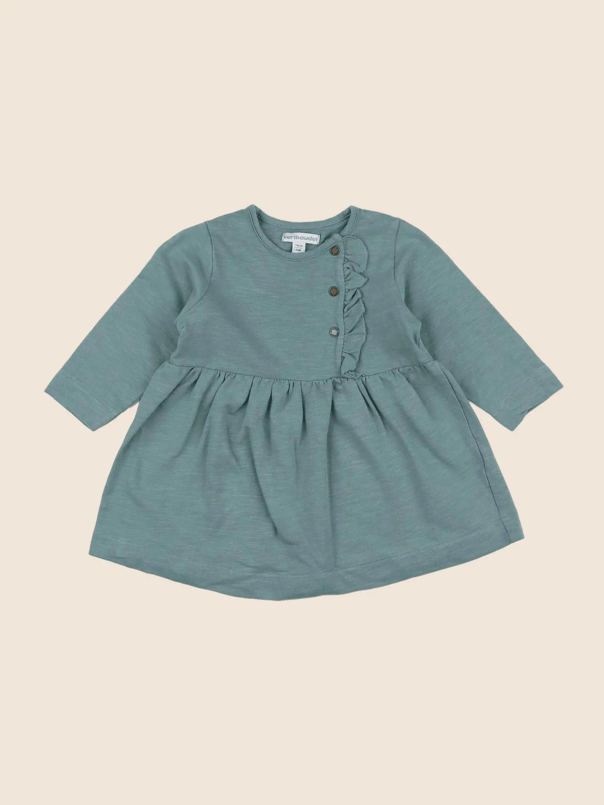 Vertbaudet - robe vert - 12 mois