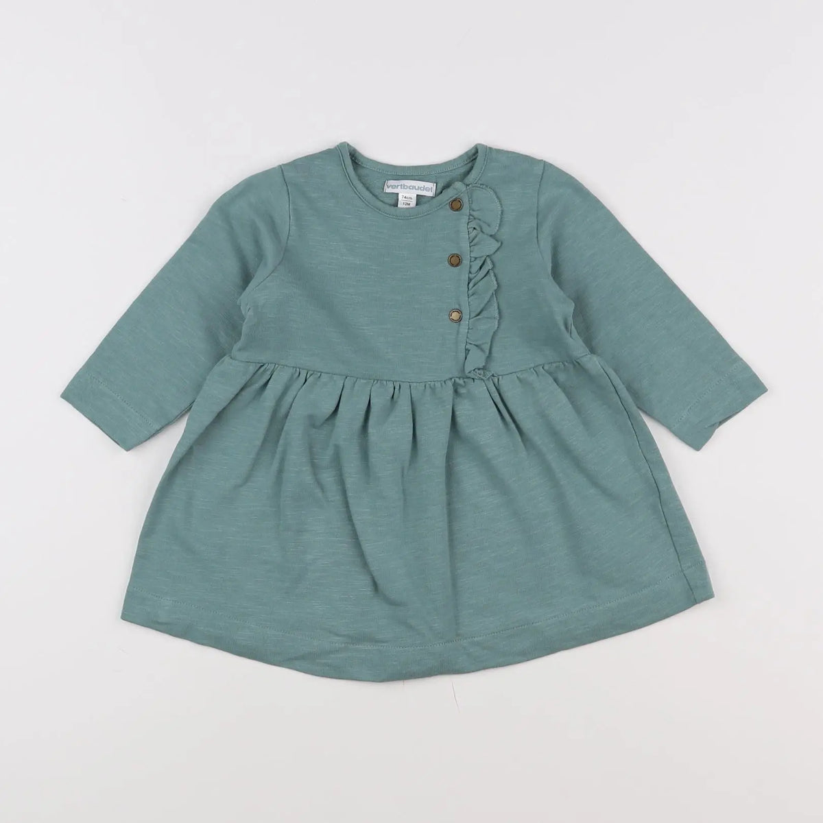 Vertbaudet - robe vert - 12 mois