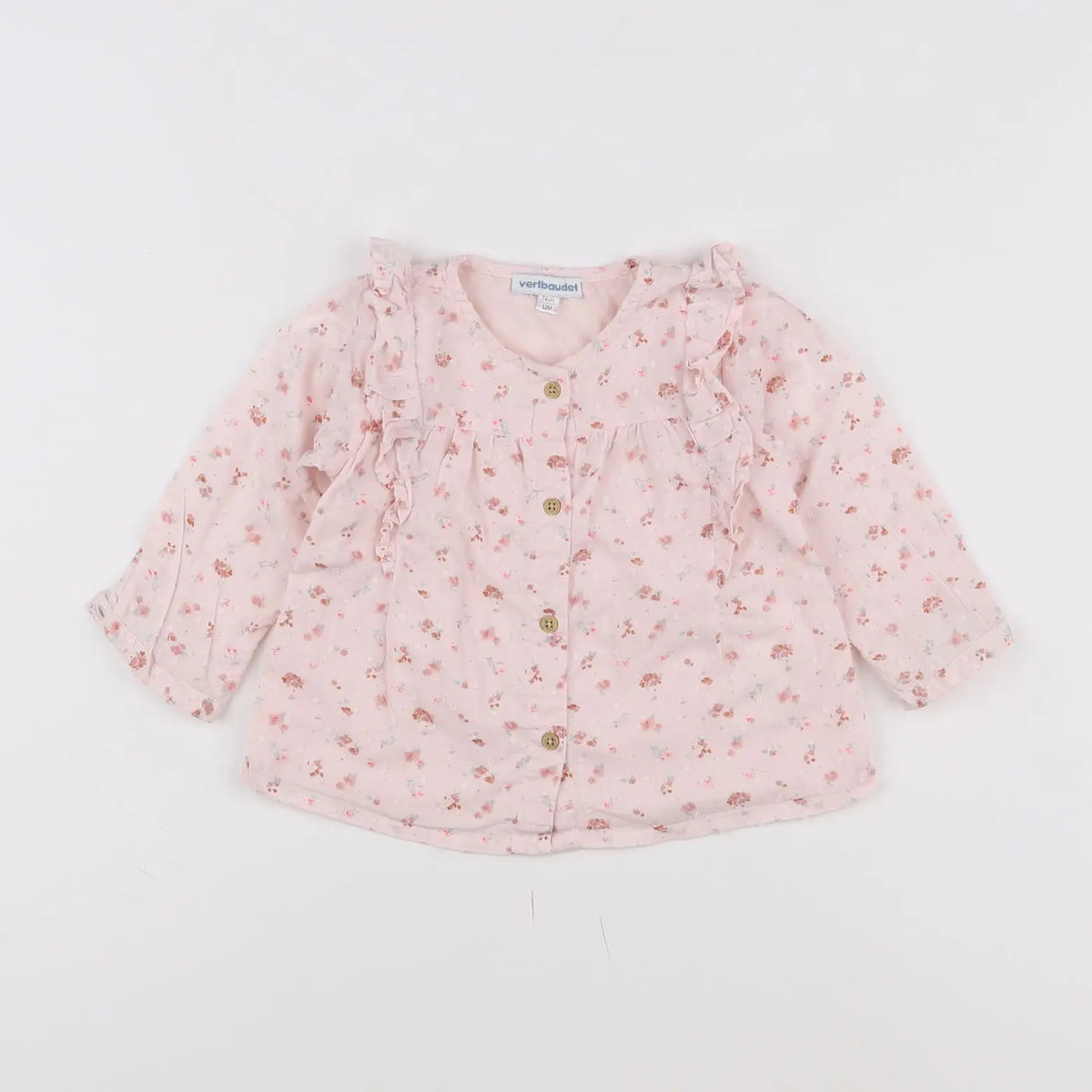 Vertbaudet - blouse rose - 12 mois