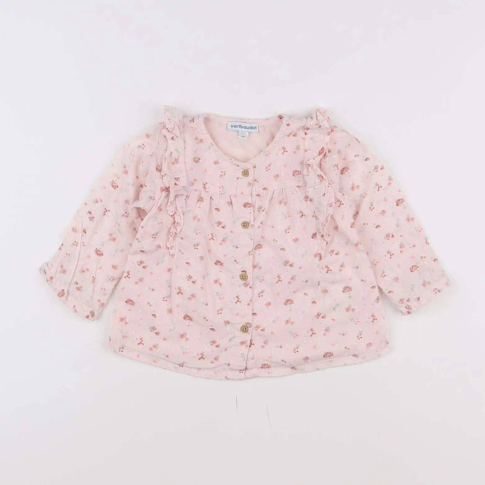 Vertbaudet - blouse rose - 12 mois