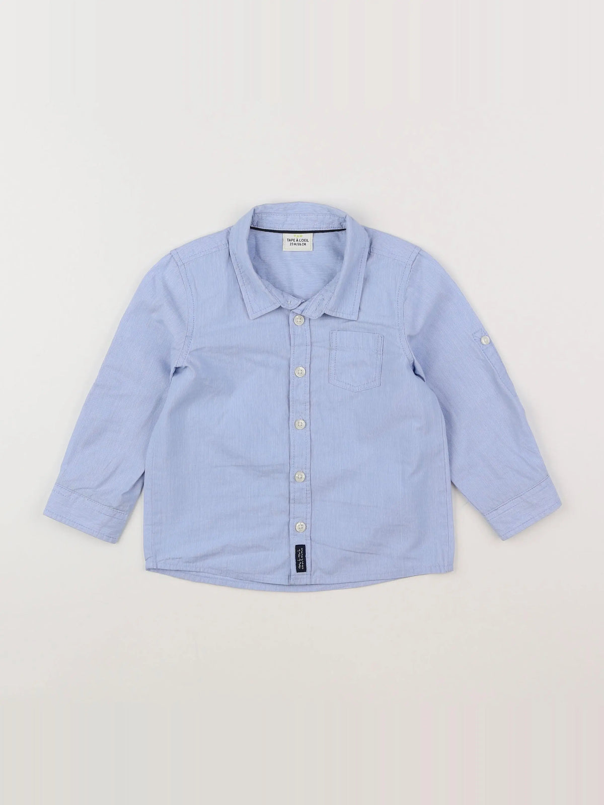 Tape à l'oeil - chemise bleu, blanc - 2 ans