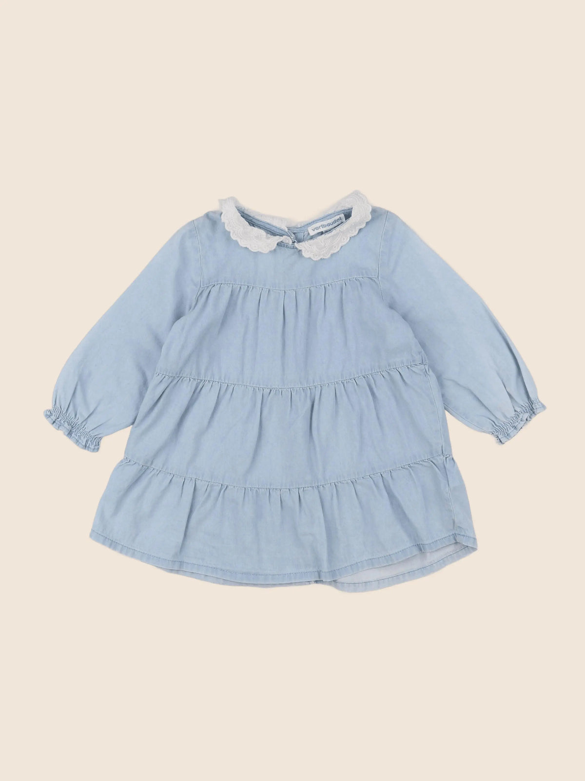 Vertbaudet - robe bleu - 12 mois