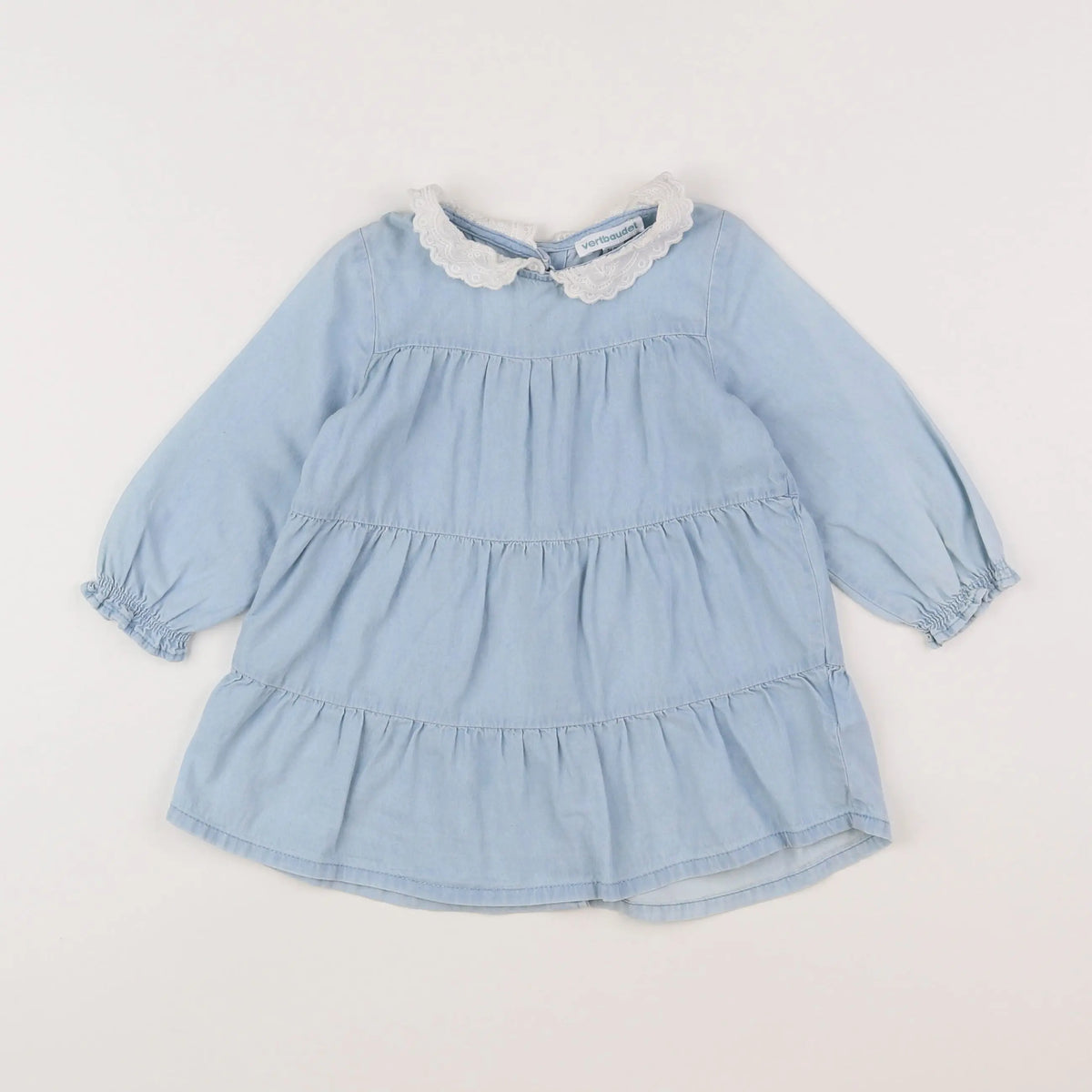 Vertbaudet - robe bleu - 12 mois
