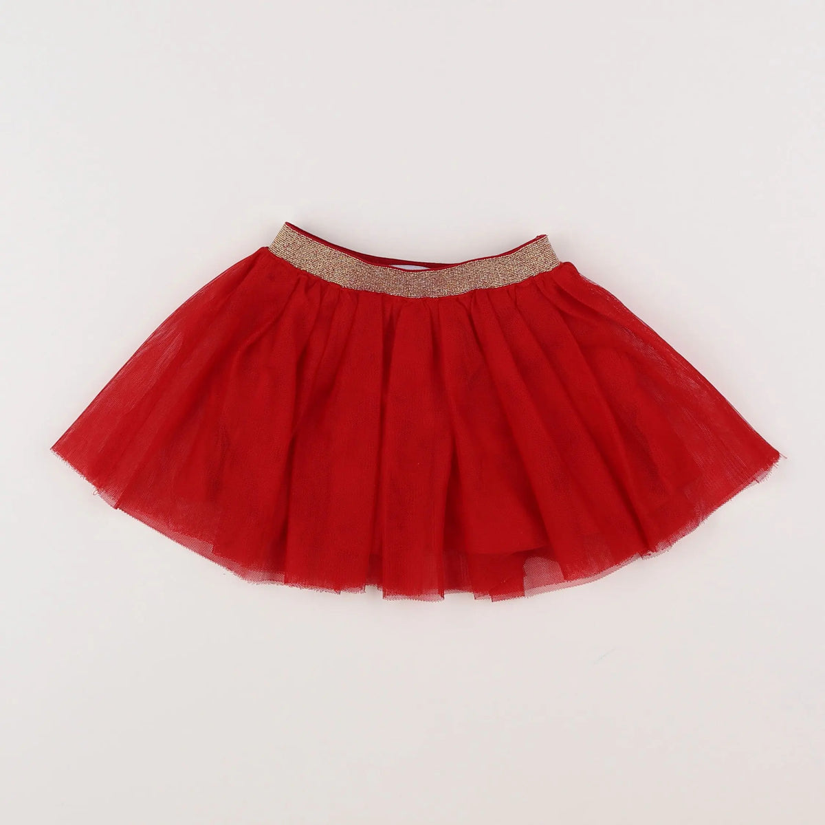 Vertbaudet - jupe rouge - 18 mois