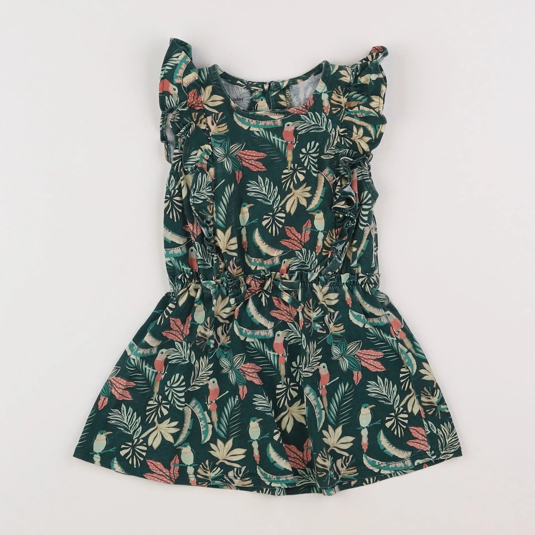 Vertbaudet - robe vert - 2 ans