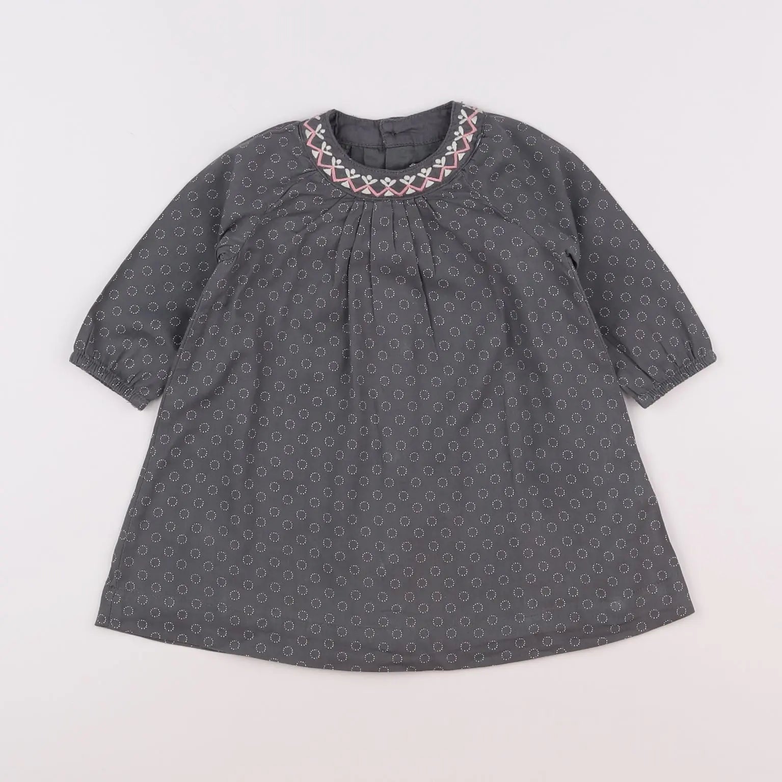 Vertbaudet - robe gris - 9 mois