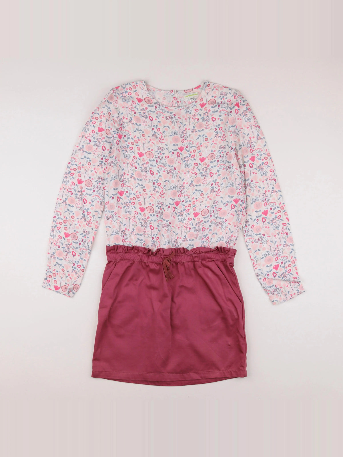 Vertbaudet - robe blanc, rose - 12 ans