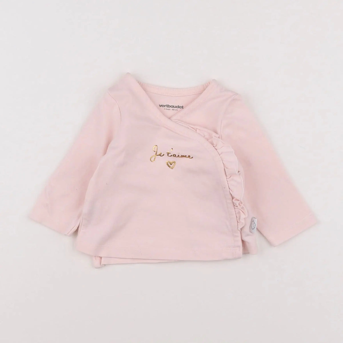 Vertbaudet - tee-shirt rose - 3 mois