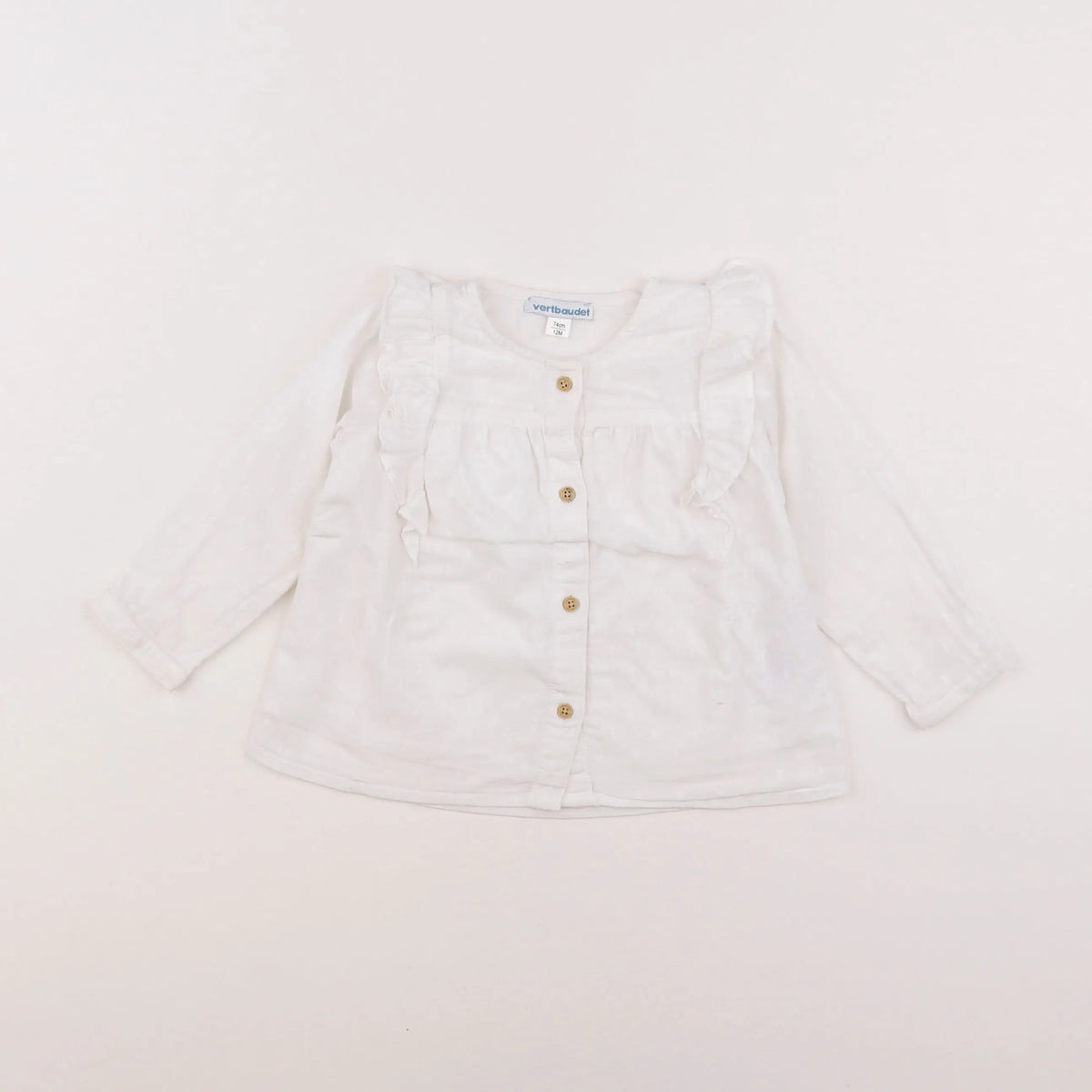 Vertbaudet - blouse blanc - 12 mois