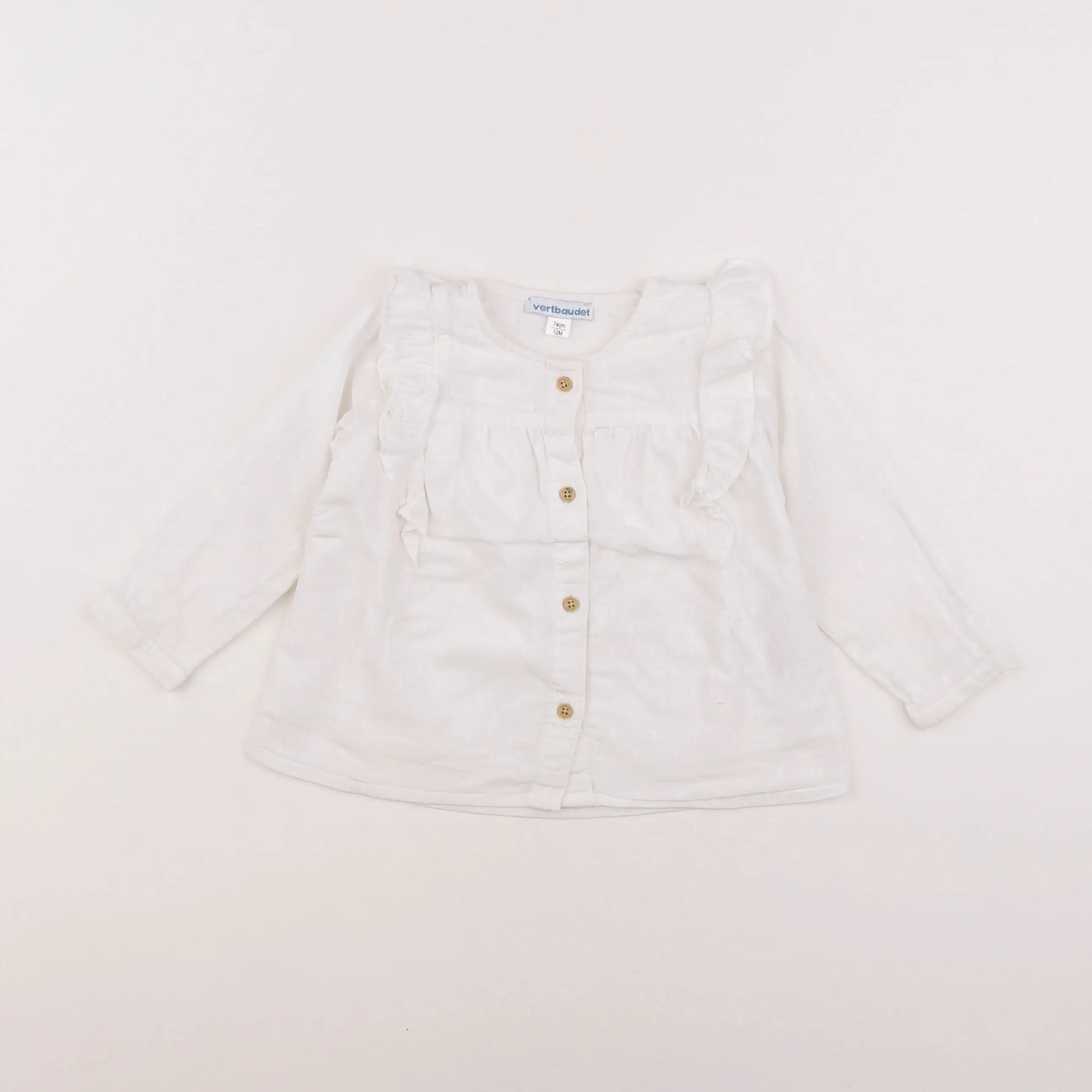 Vertbaudet - blouse blanc - 12 mois