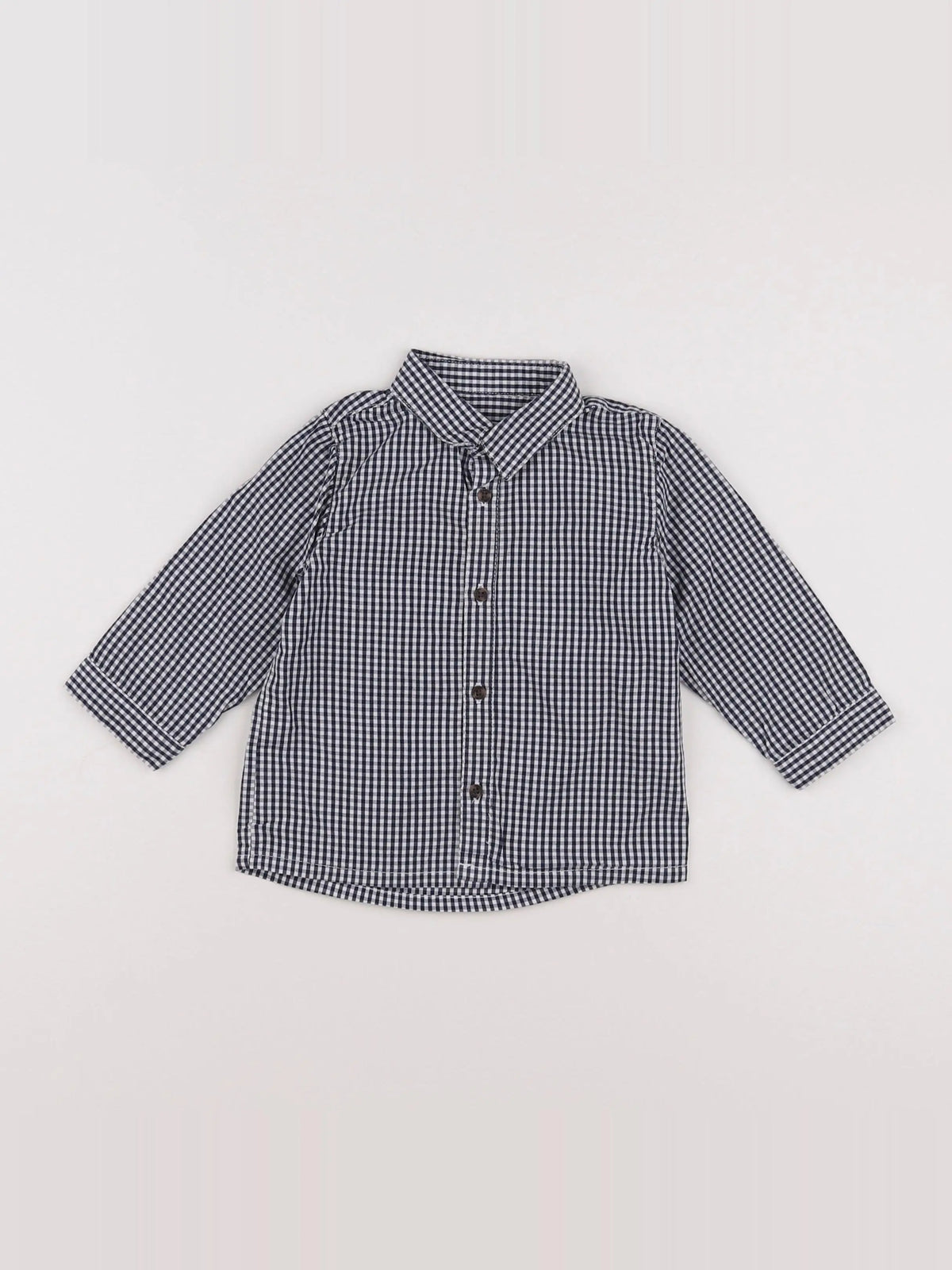 Vertbaudet - chemise blanc, bleu - 12 mois