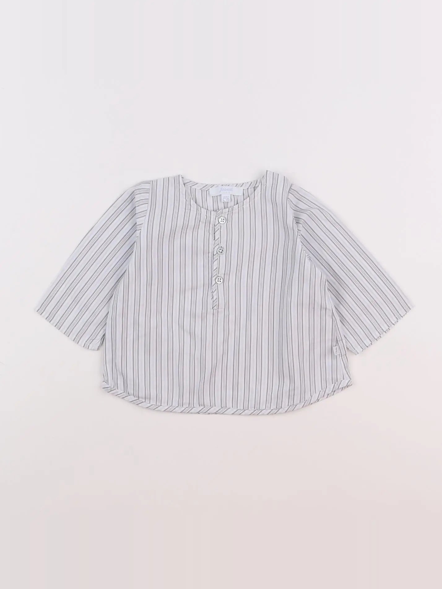 Jacadi - chemise blanc, bleu - 6 mois