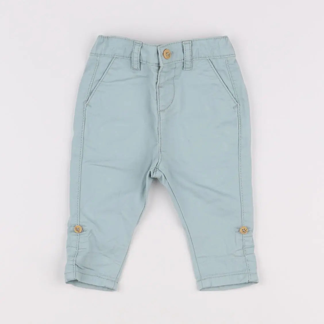 Vertbaudet - pantalon vert - 3 mois