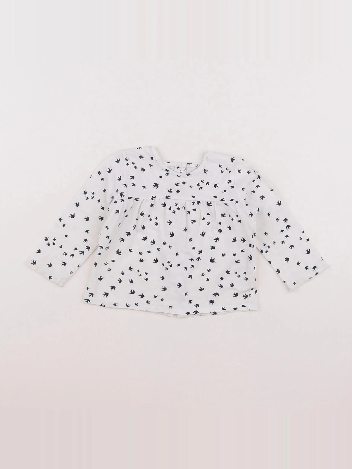 Vertbaudet - tee-shirt blanc, noir - 9 mois