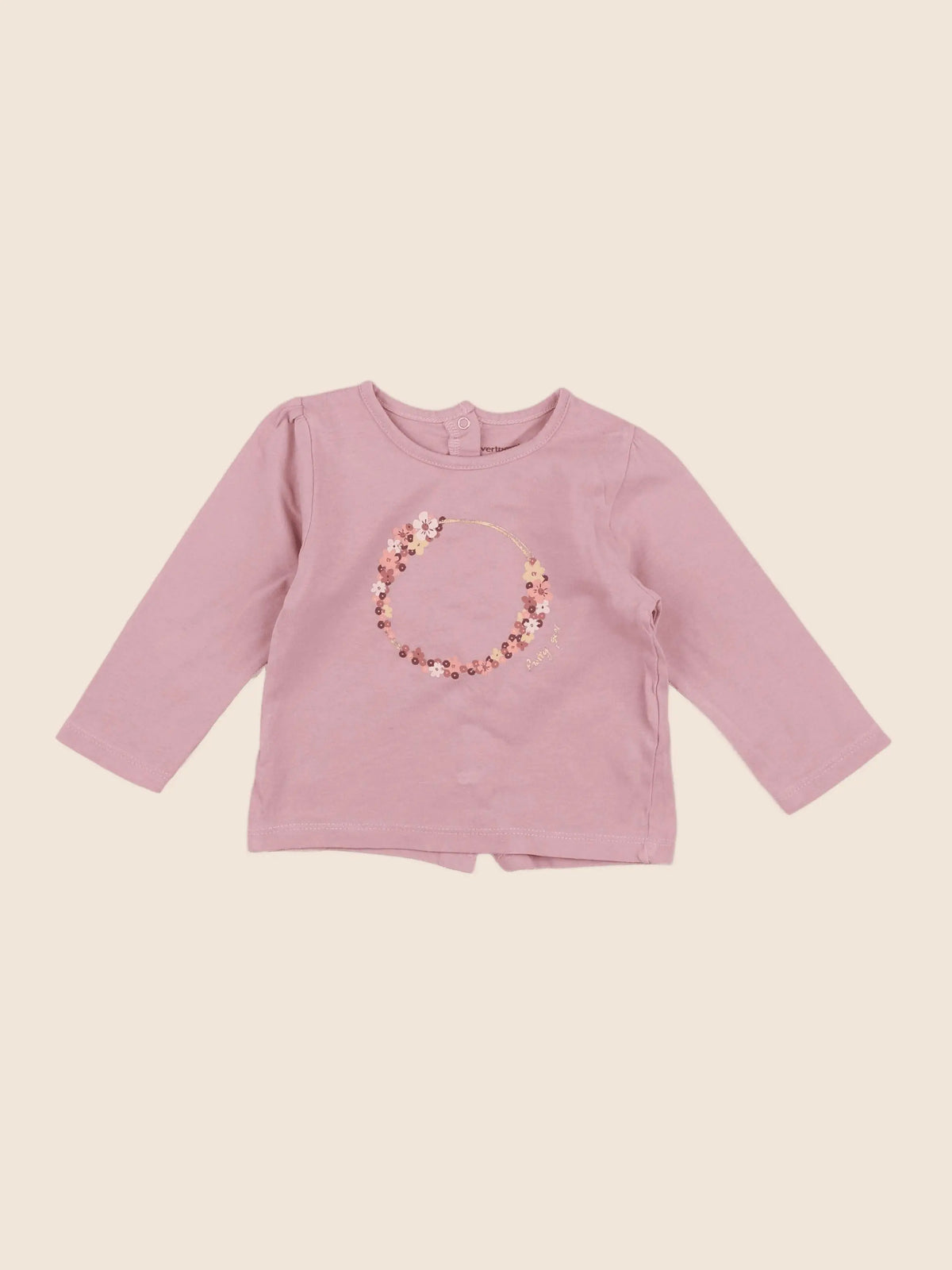 Vertbaudet - tee-shirt rose - 9 mois