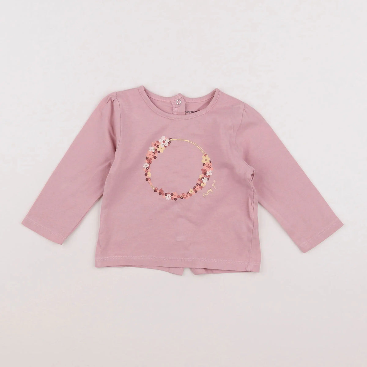 Vertbaudet - tee-shirt rose - 9 mois