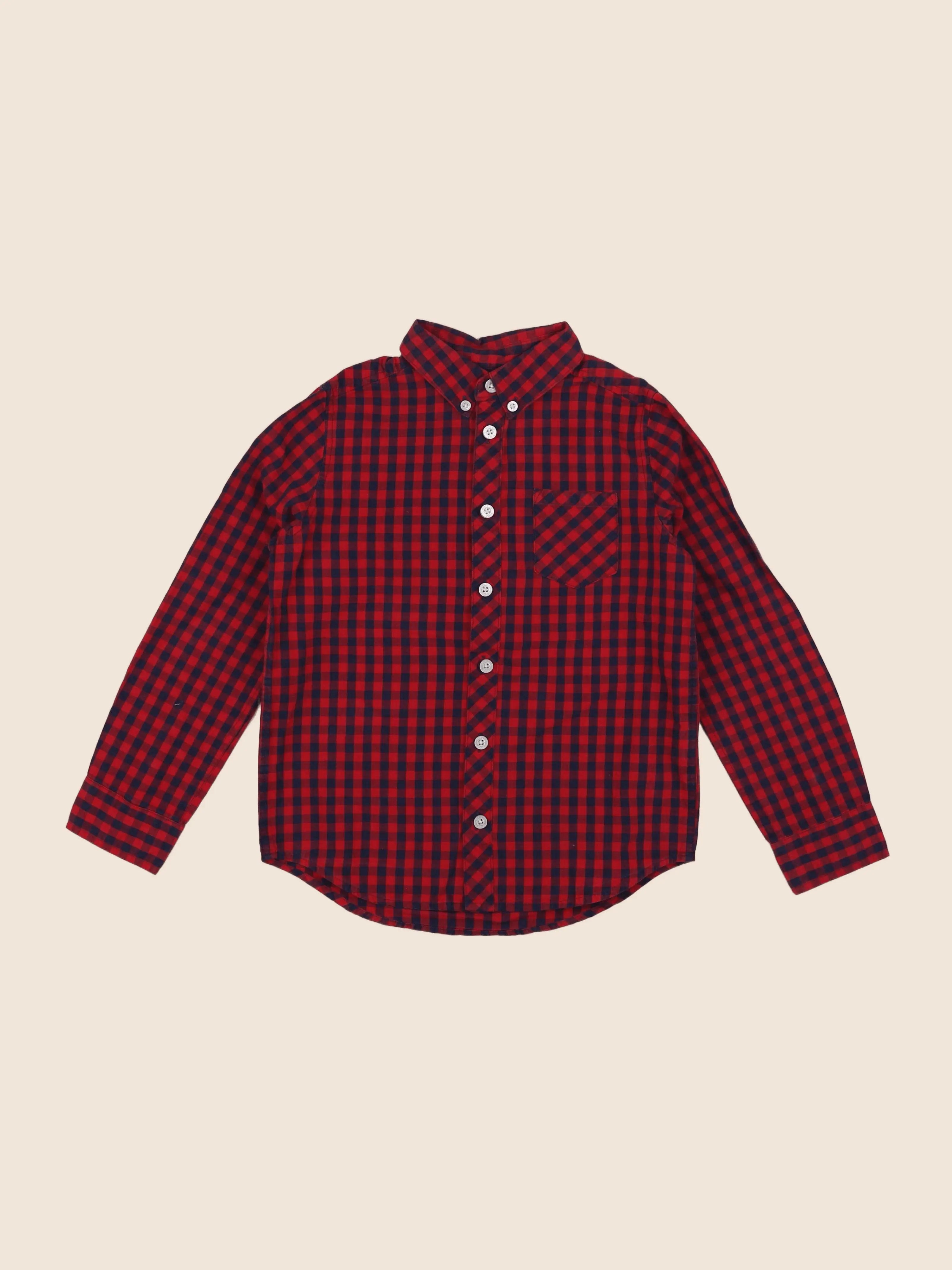 Cyrillus - chemise rouge - 8 ans
