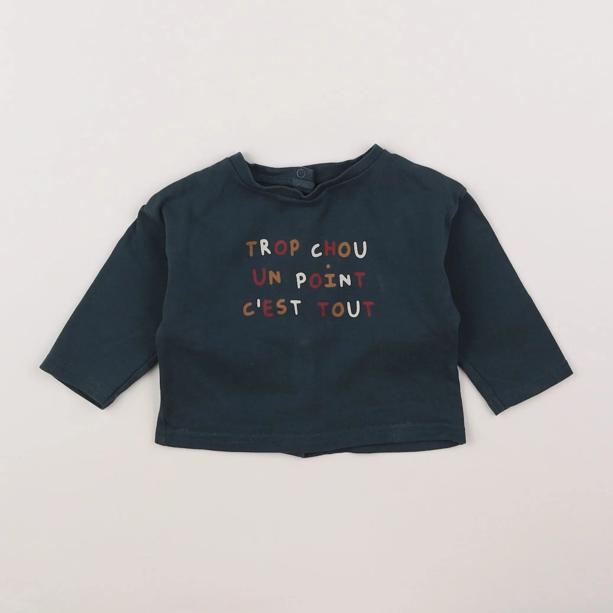 Vertbaudet - tee-shirt bleu - 6 mois